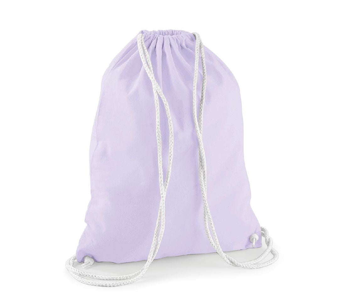 Sac de Gym en Coton - Lavender/white