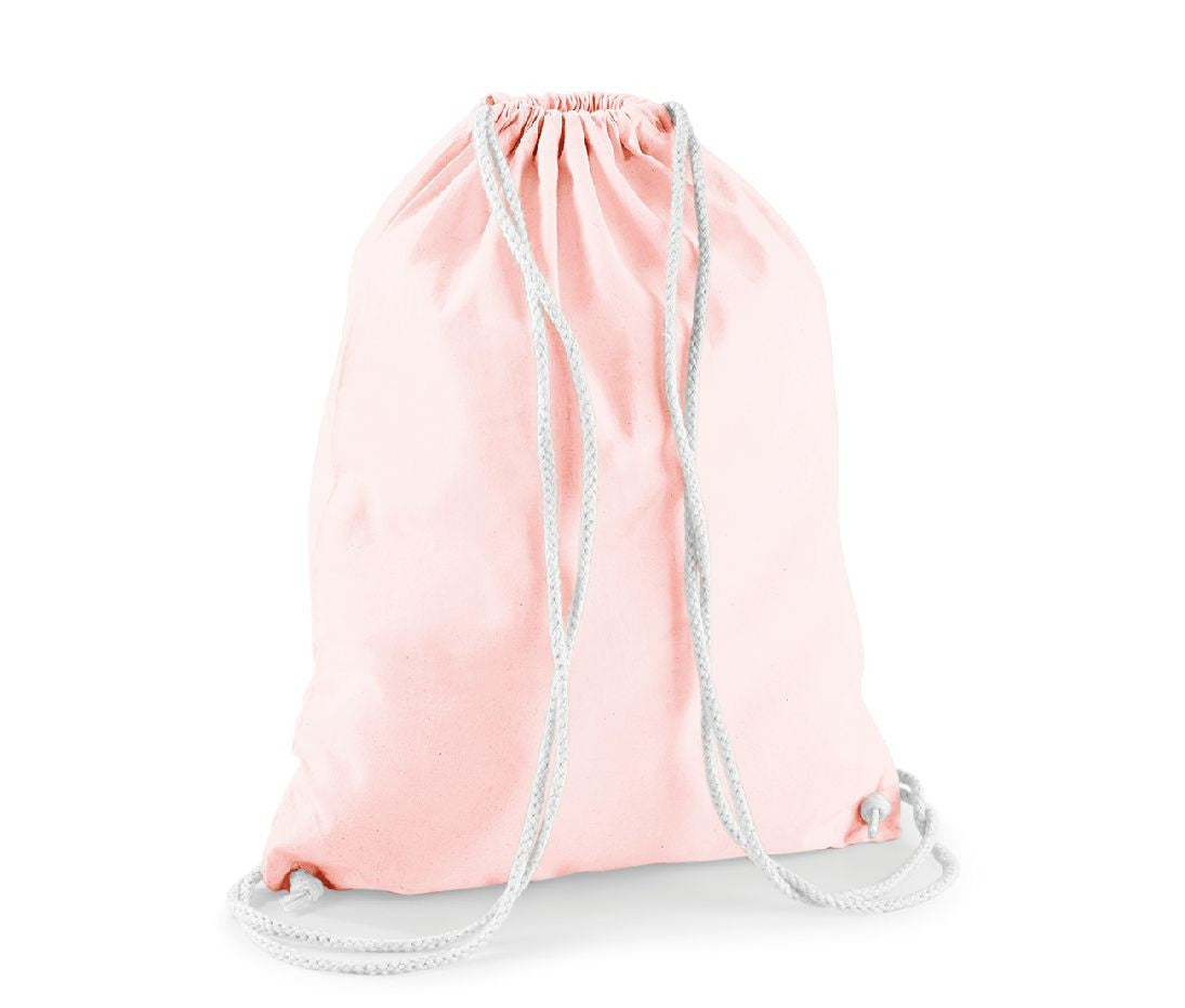 Sac de Gym en Coton - Pastel Pink/white