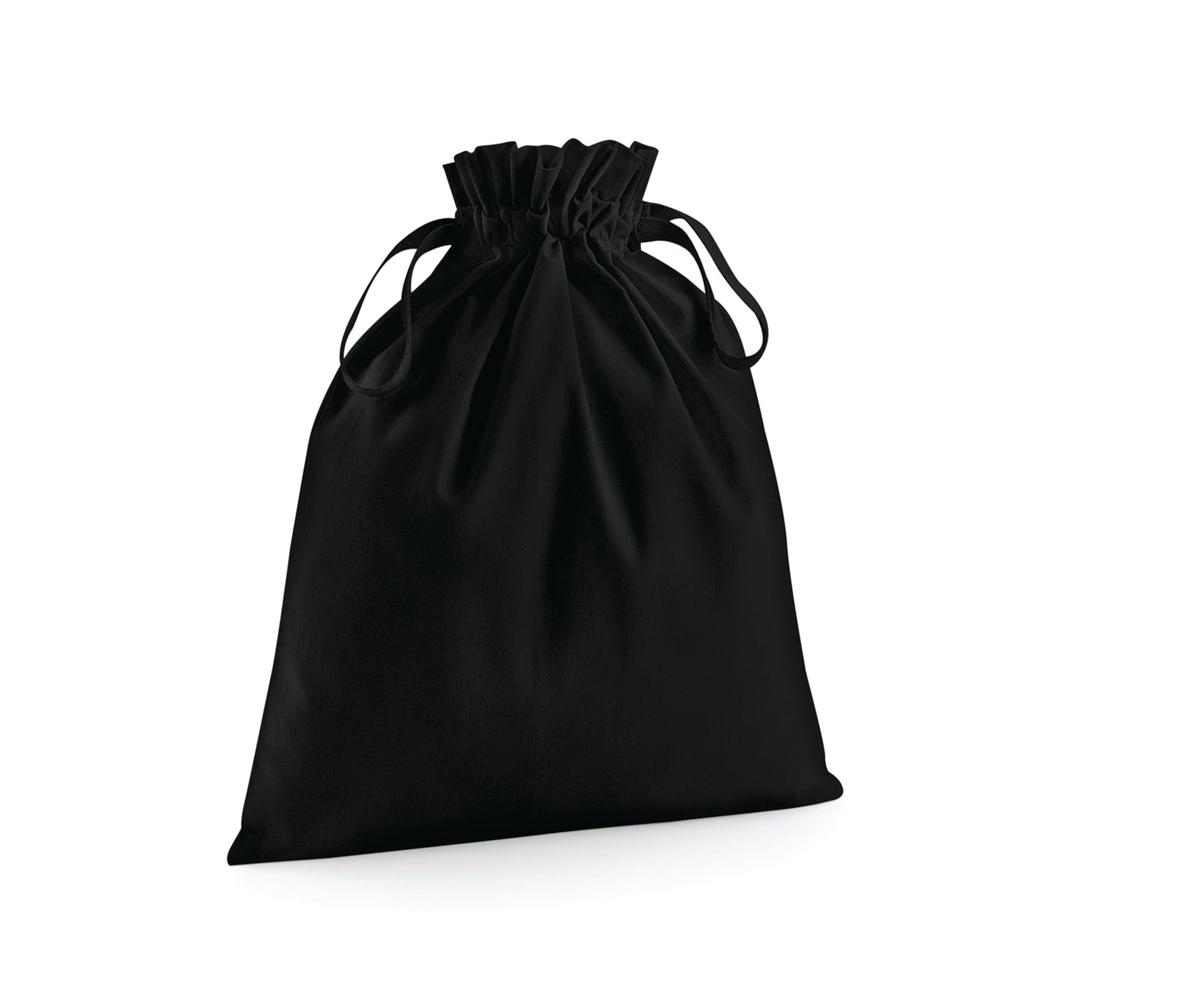Sac Avec Cordon en Coton Bio - Black