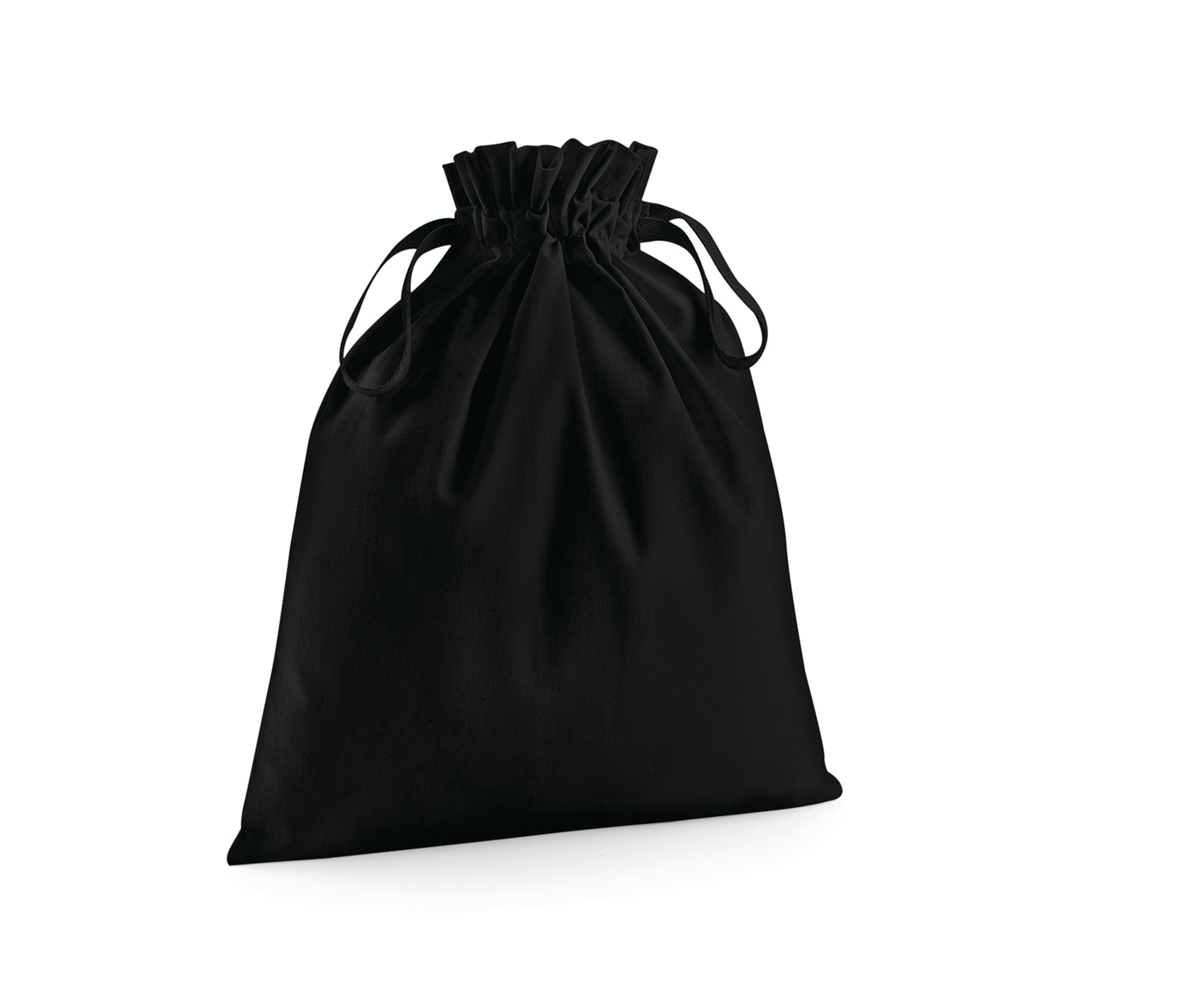 Sac Avec Cordon en Coton Bio - Black