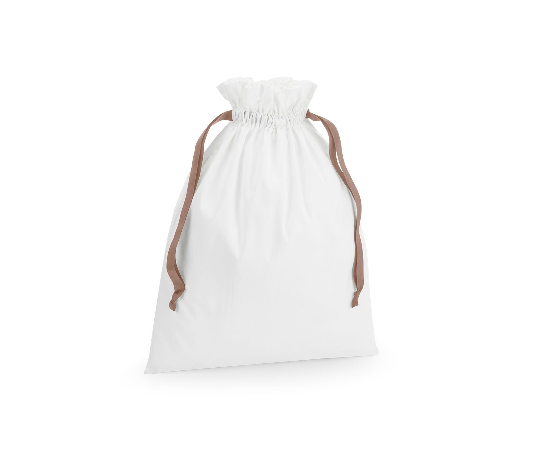 Sac en Coton Avec Ruban - Soft White / Rose Gold