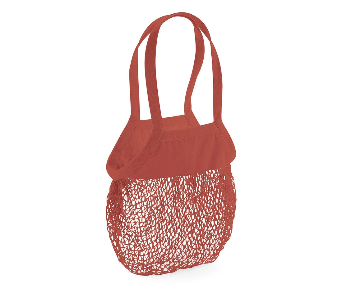 Sac Filet en Coton Organique - Orange Rust