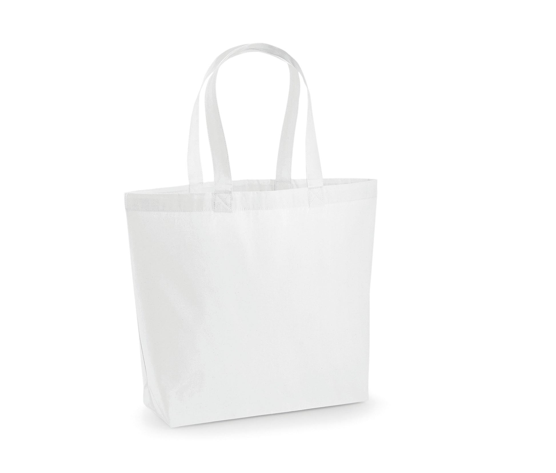 Sac Shopping Grand Volume Coton - White