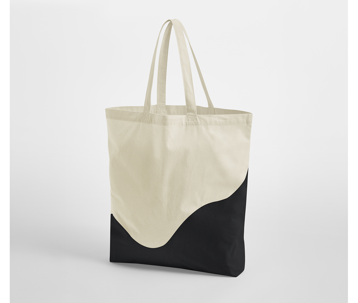 Sac Shopping Imprimé Vague - Natural/black