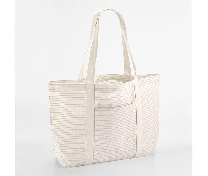 Grand Sac Shopping Rayé - Red Stripe
