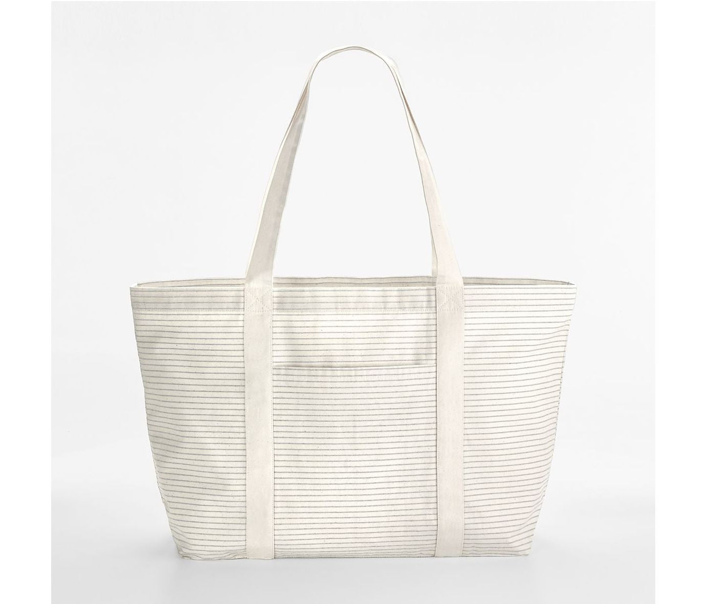 Grand Sac Shopping Rayé - Grey Stripe
