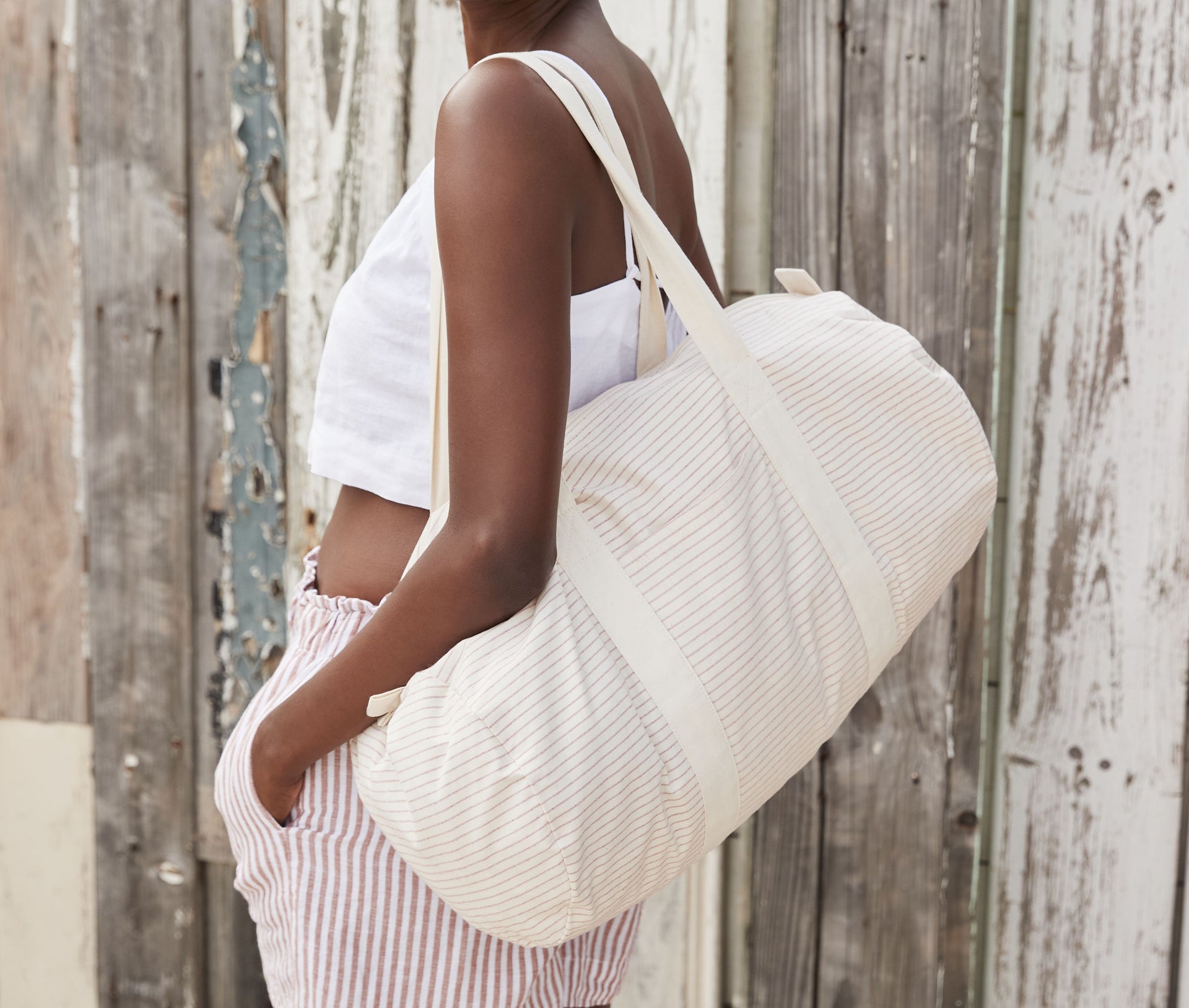 Sac de voyage rayé