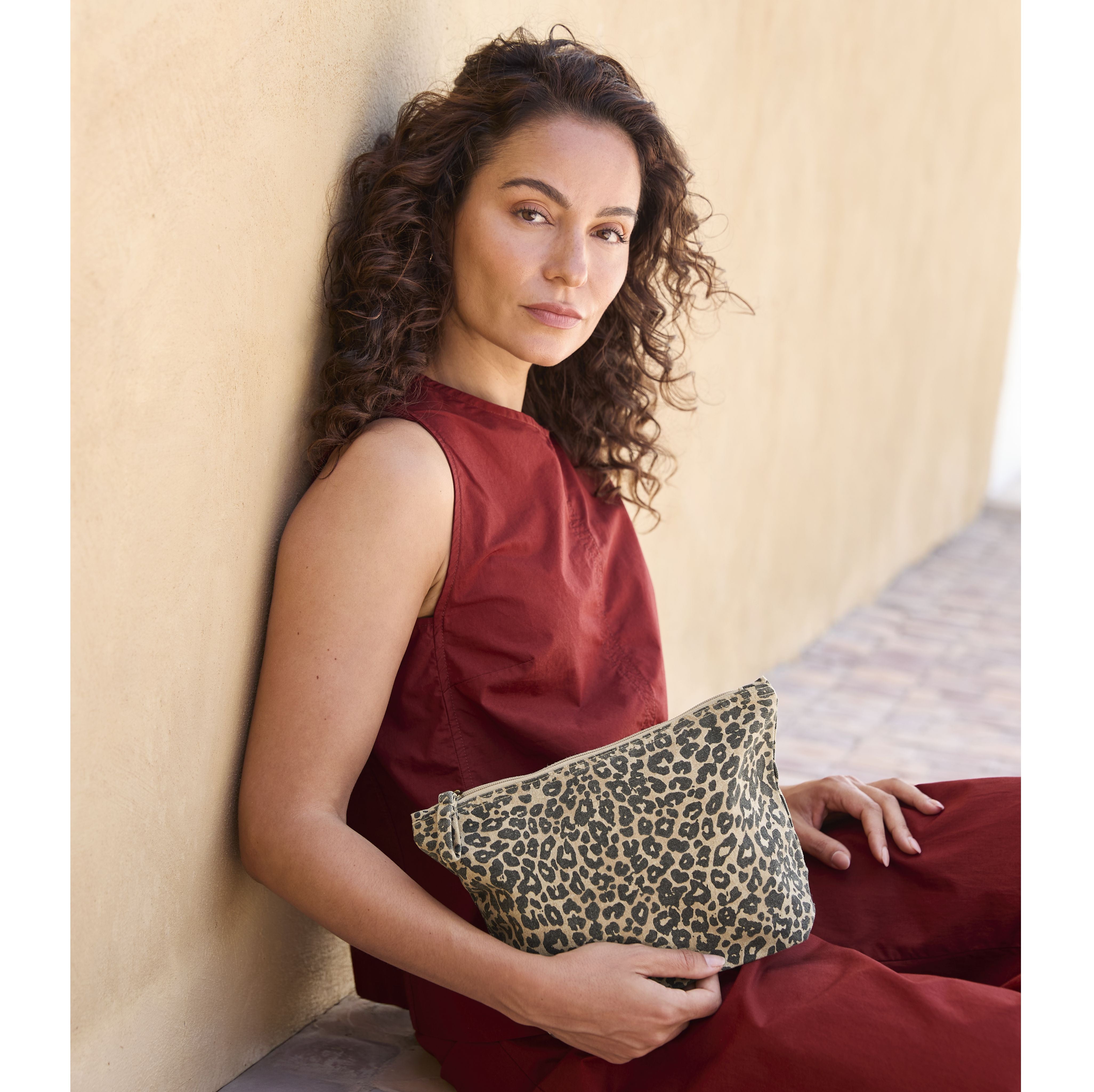 Pochette imprimé léopard