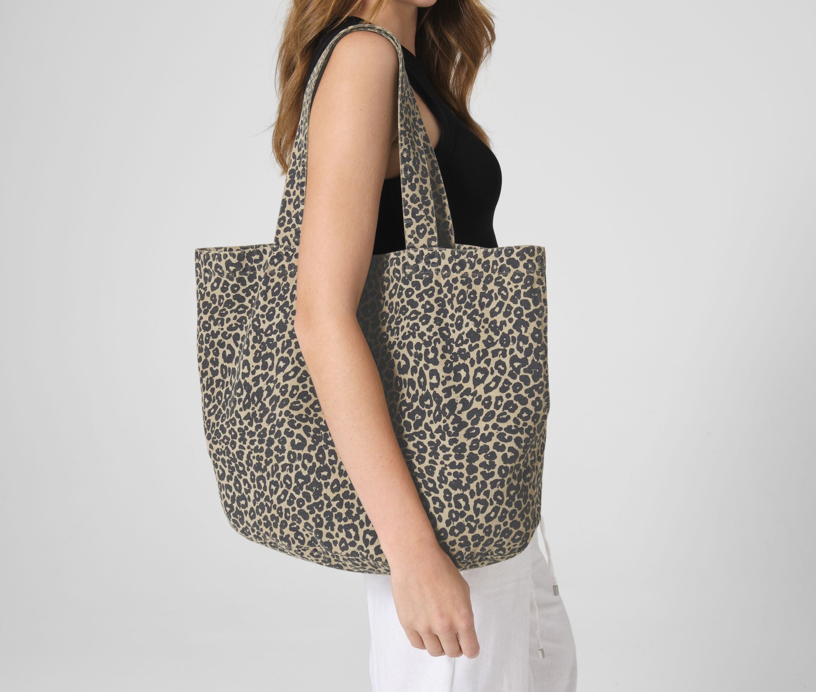 Sac shopping imprimé léopard