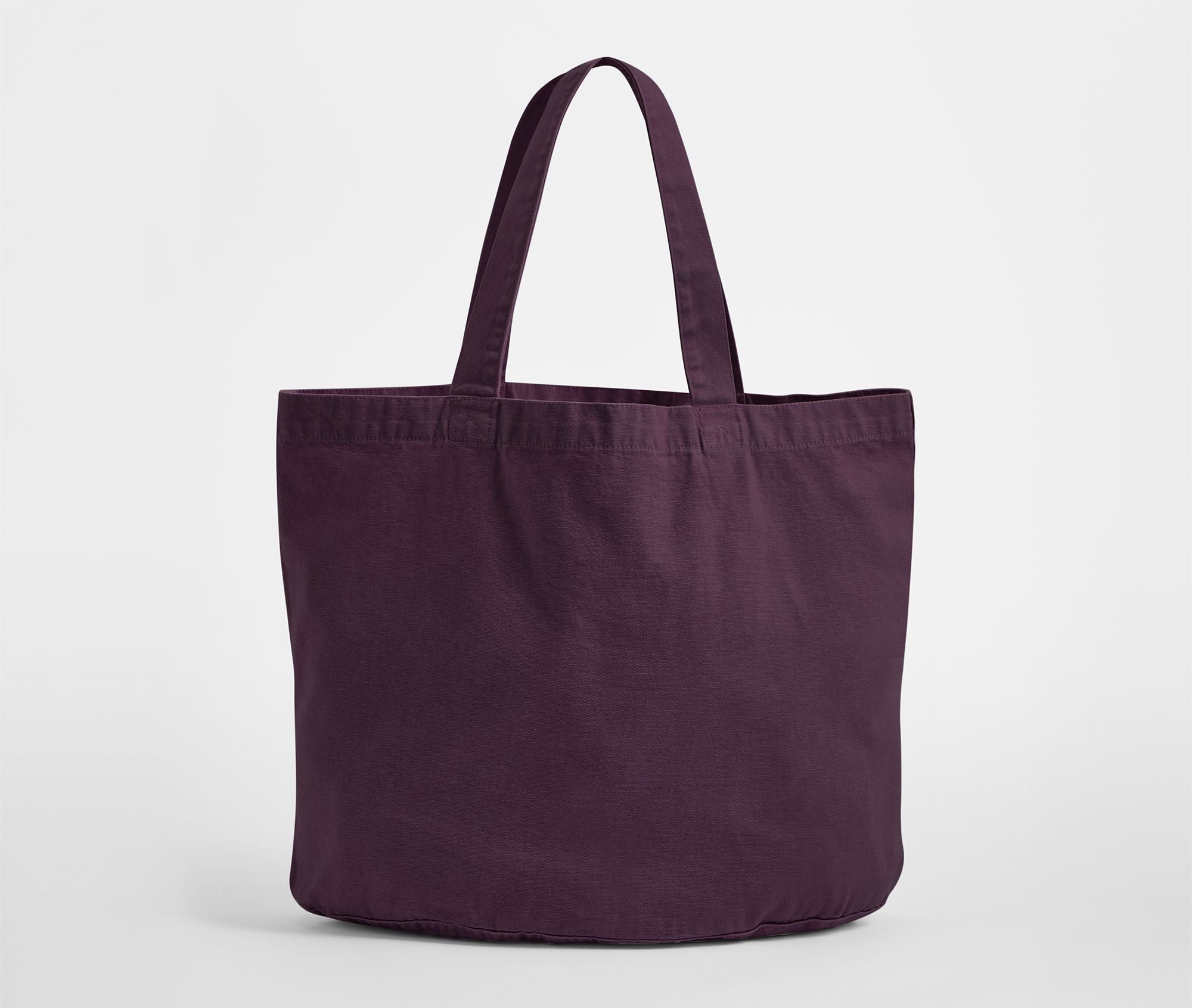 Sac Shopping Ovale en Coton Recyclé Délavé - Vintage Oxblood