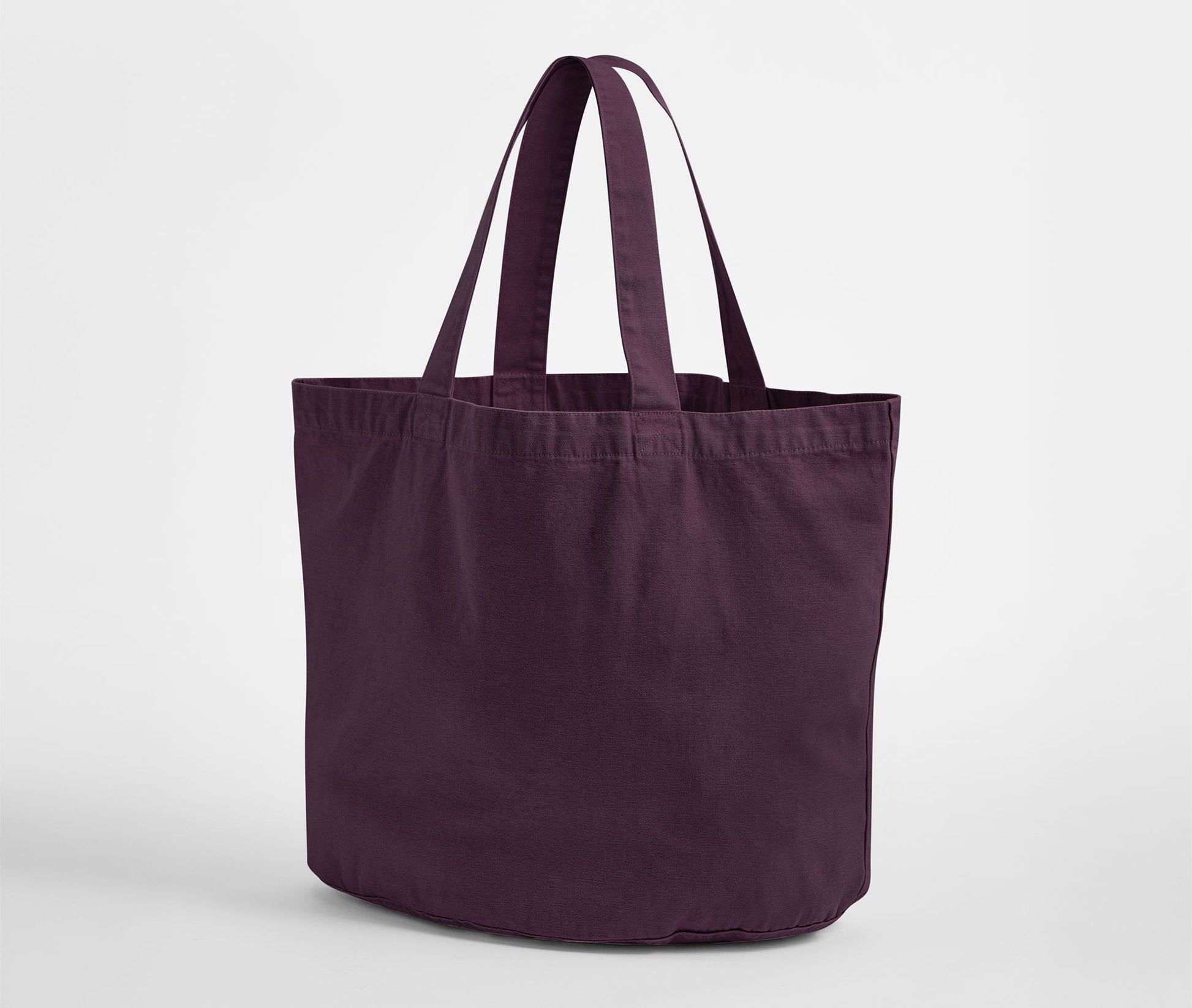 Sac Shopping Ovale en Coton Recyclé Délavé - Vintage Oxblood