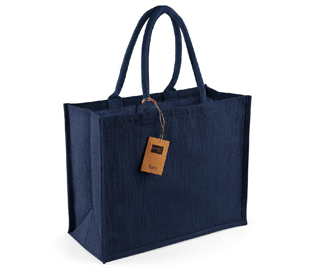 Sac Shopping en Toile de Jute - Navy/navy