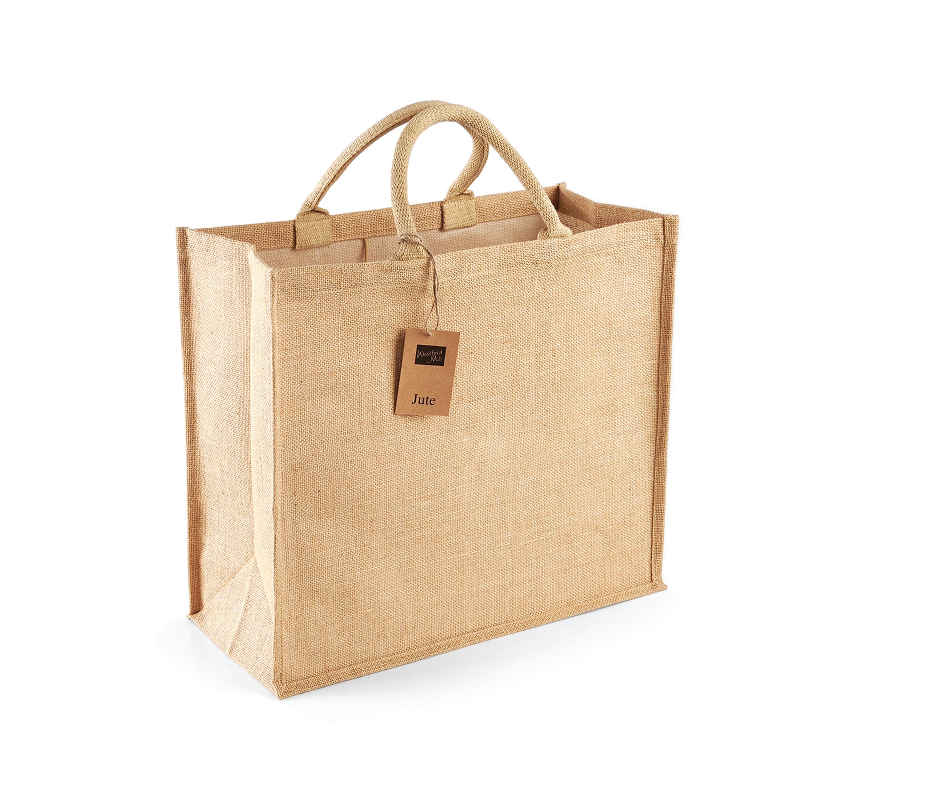 Grand Sac Shopping en Toile de Jute - Natural