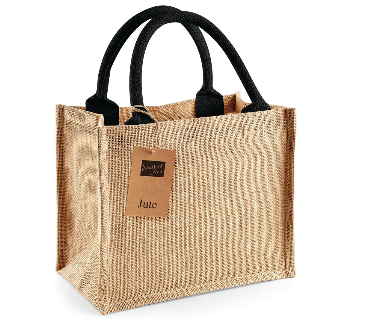 Petit Sac en Toile de Jute - Natural/black