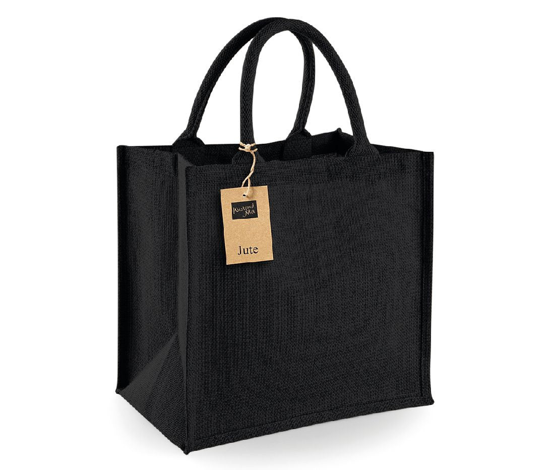 Grand Sac en Toile de Jute - Black/black