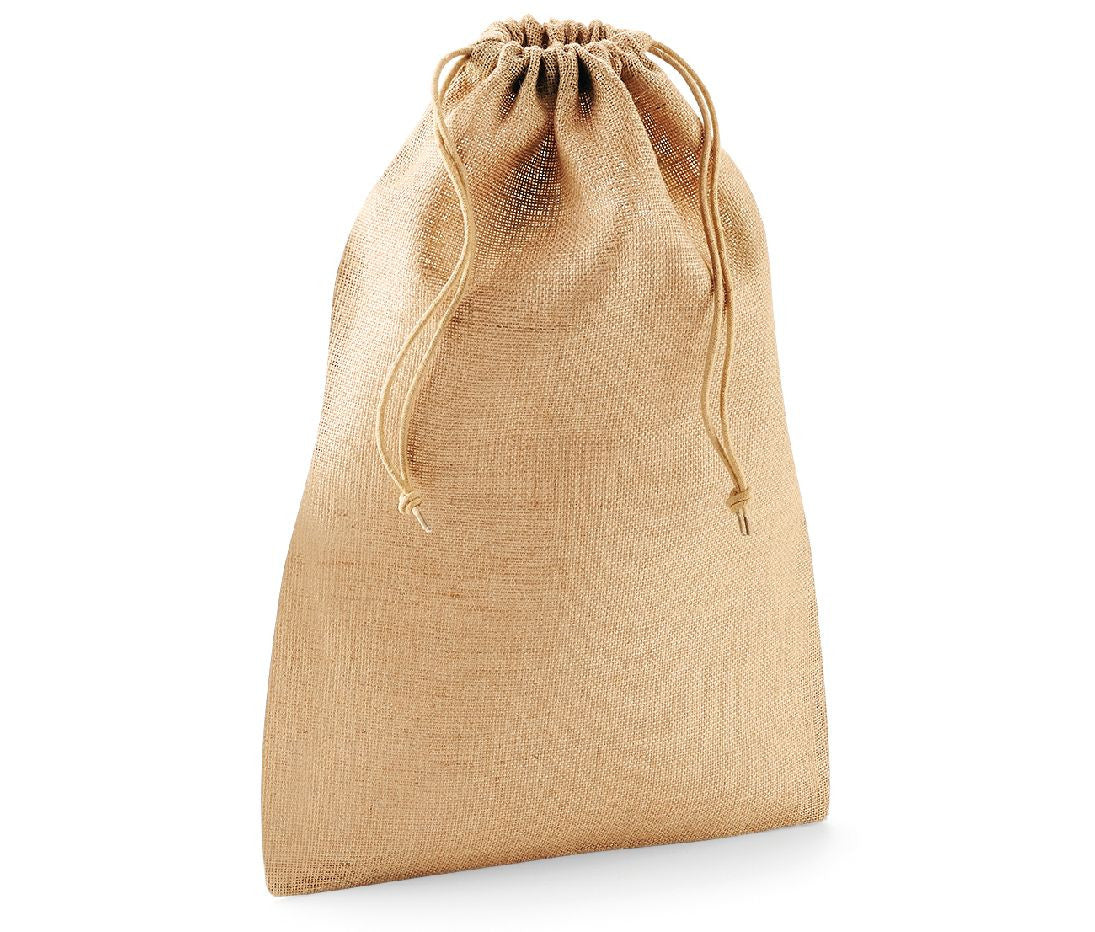 Sac Avec Cordon en Toile de Jute - Natural