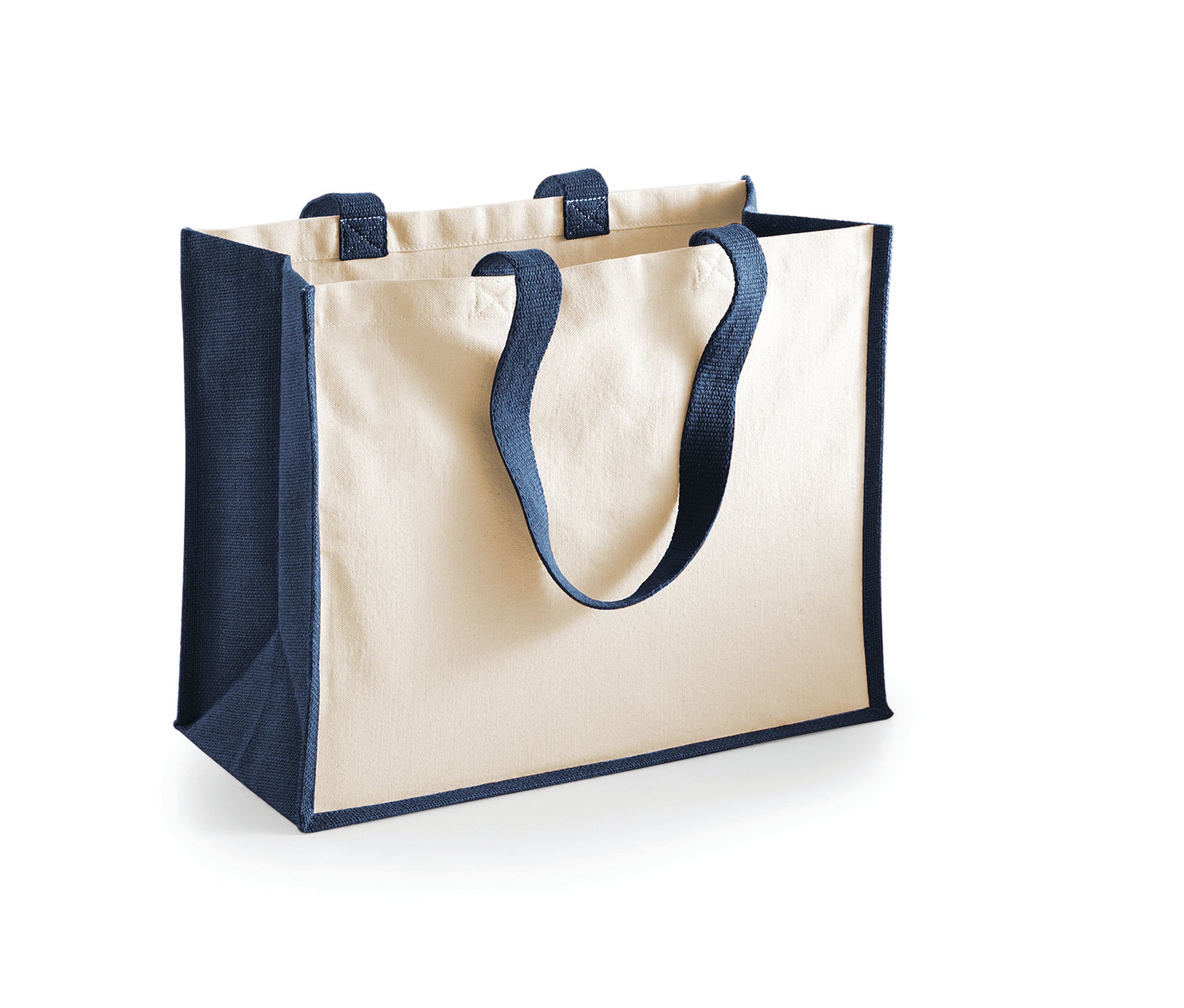 Sac Shopping en Toile de Jute - Navy