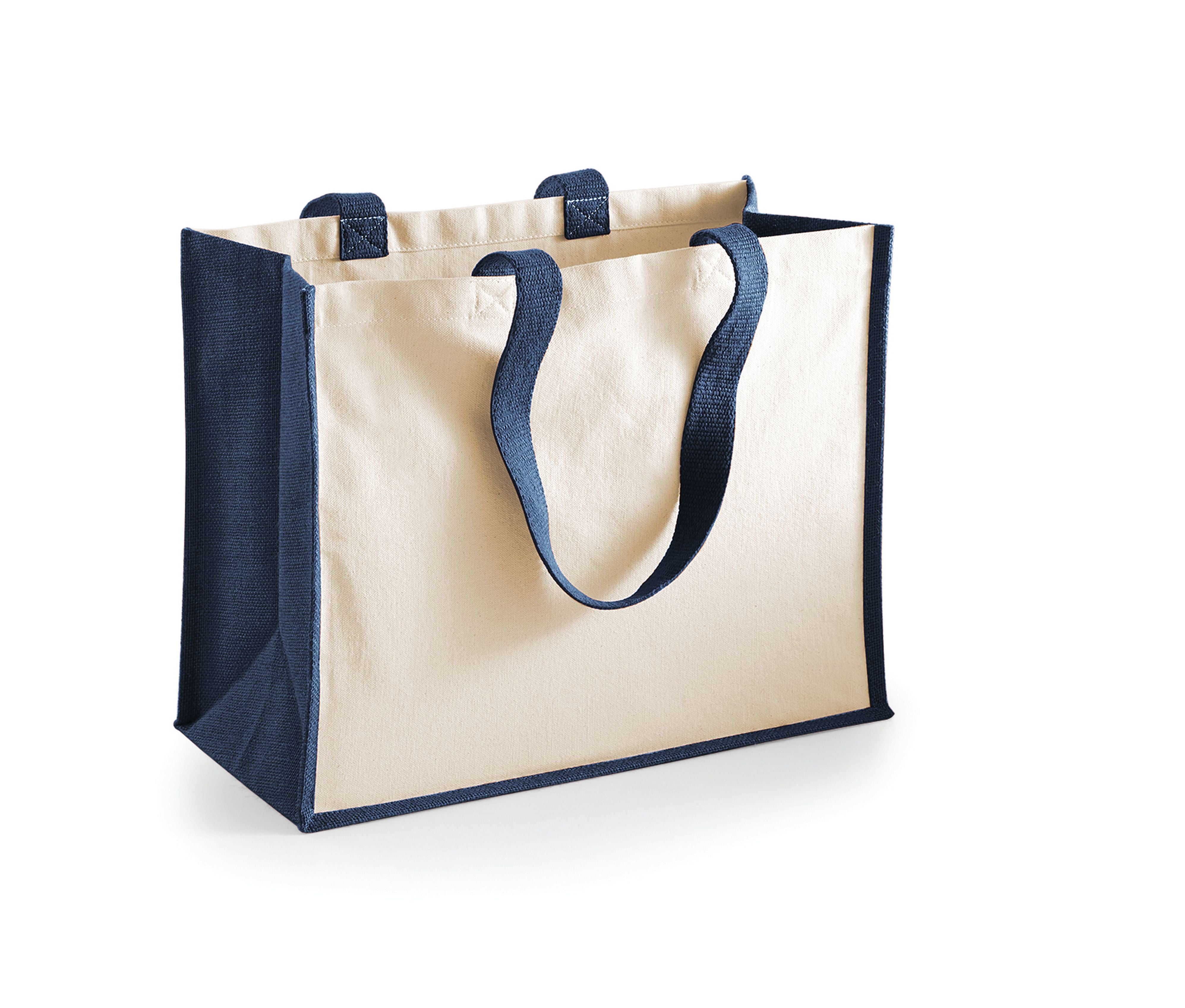 Sac Shopping en Toile de Jute - Navy