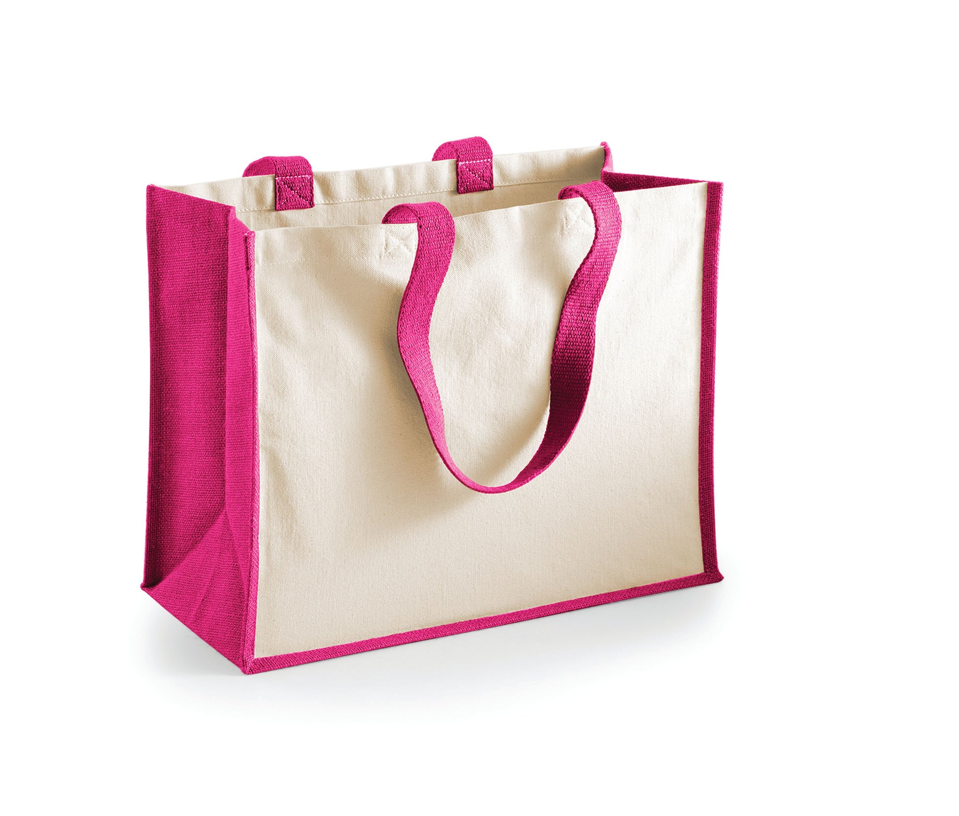 Sac Shopping en Toile de Jute - Fuchsia