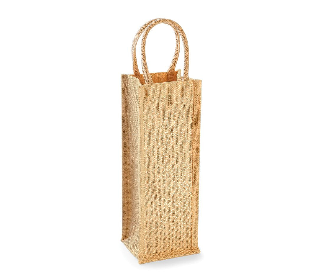 Sac à Bouteille Scintillant - Natural/gold