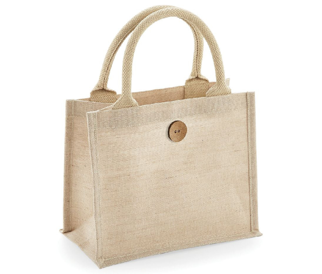 Mini Sac Cadeau en Coton/toile de Jute - Natural