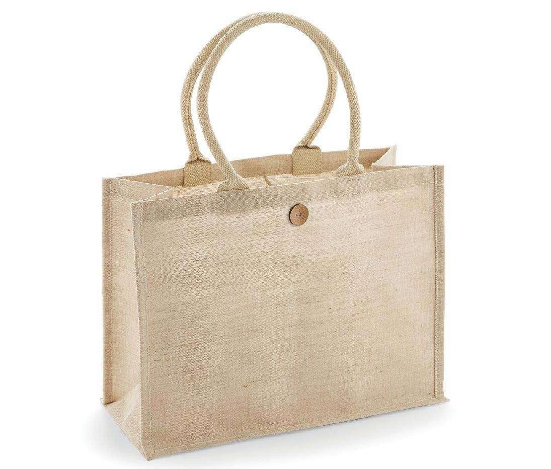 Sac Shopping en Coton/toile de Jute - Natural