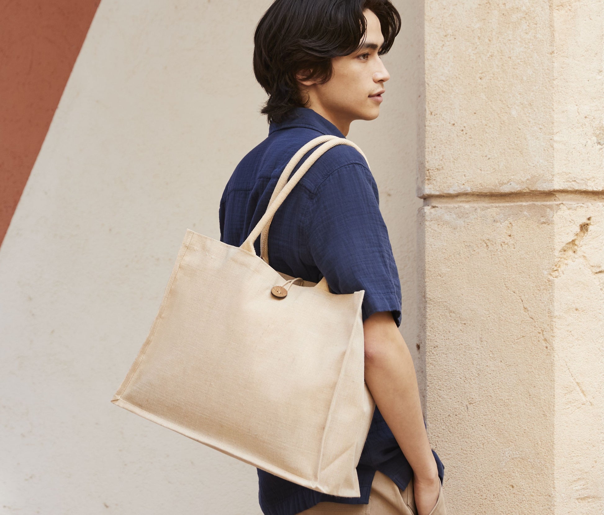 Sac shopping en coton/toile de jute