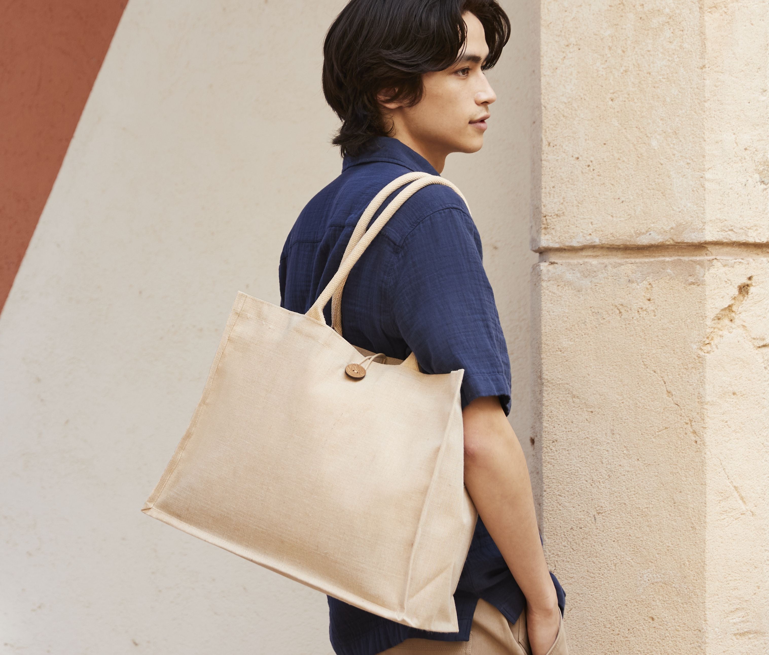 Sac shopping en coton/toile de jute
