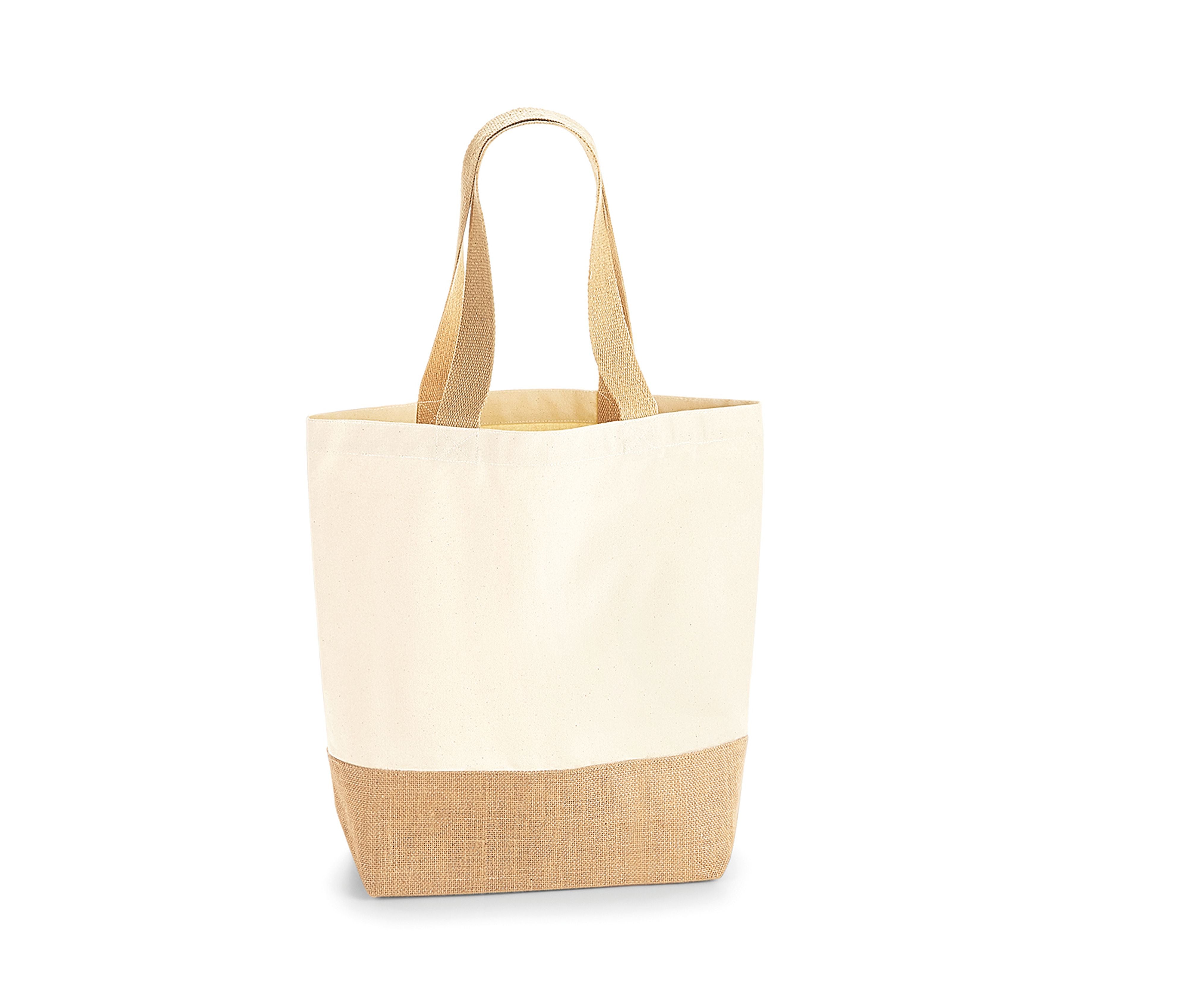 Sac Shopper Coton/toile de Jute - Natural