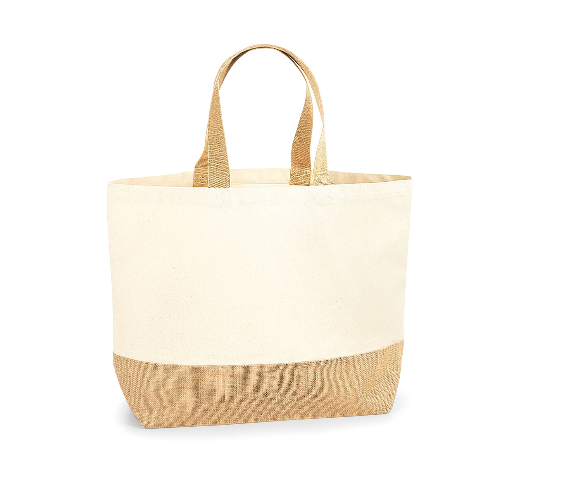 Sac Shopping Xl Coton/toile de Jute - Natural