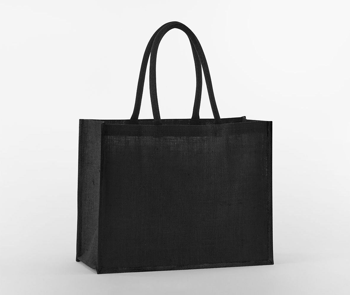 Sac Shopping en Toile de Jute - Black / Black
