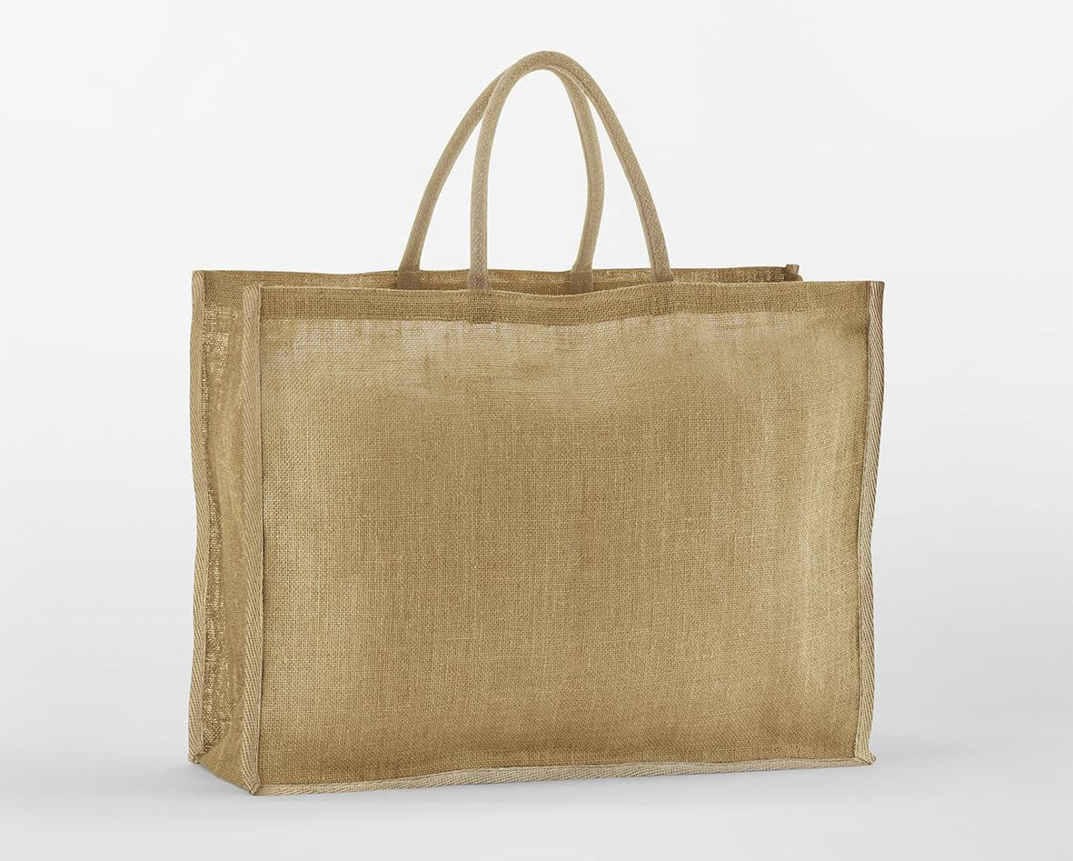 Grand Sac Shopping en Toile de Jute - Natural