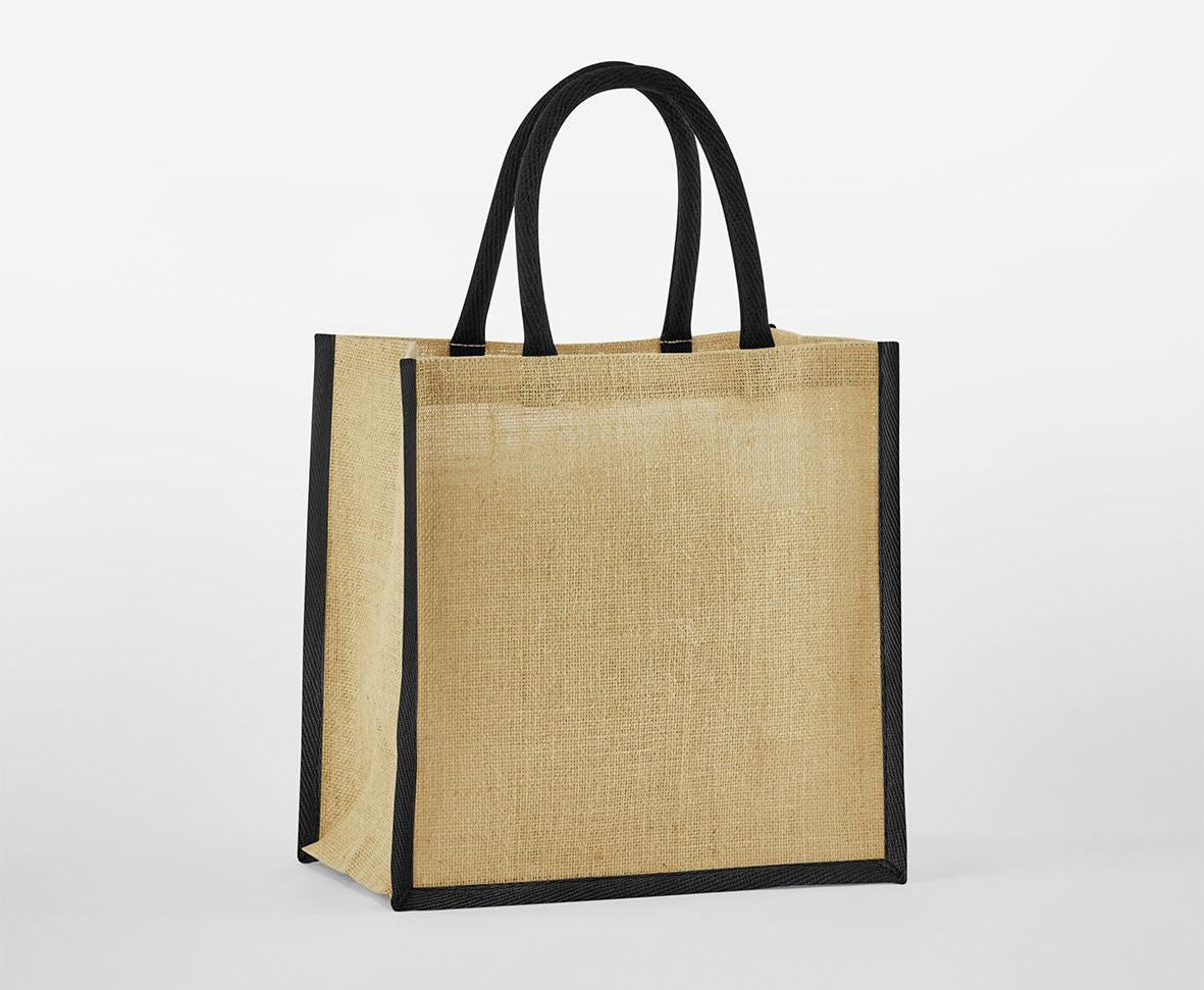 Sac Cadeau en Toile de Jute - Natural / Black