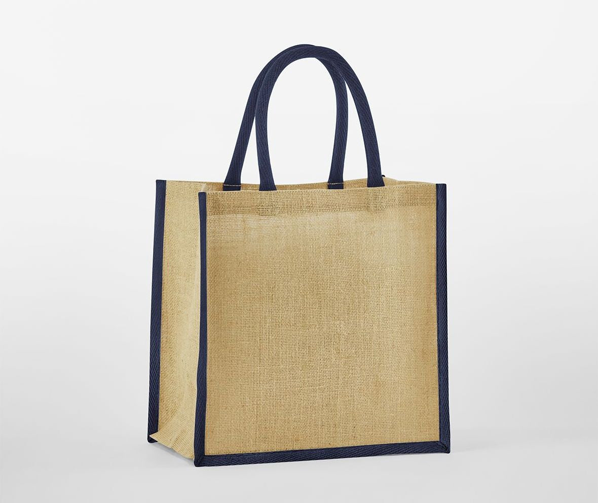 Sac Cadeau en Toile de Jute - Natural / French Navy