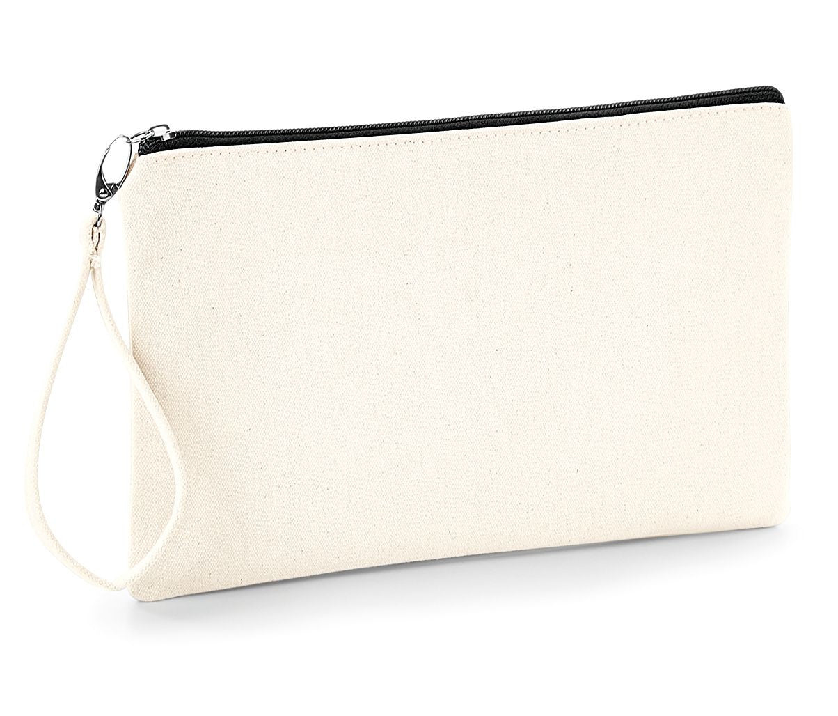 Petite Pochette en Coton Canvas - Natural/black