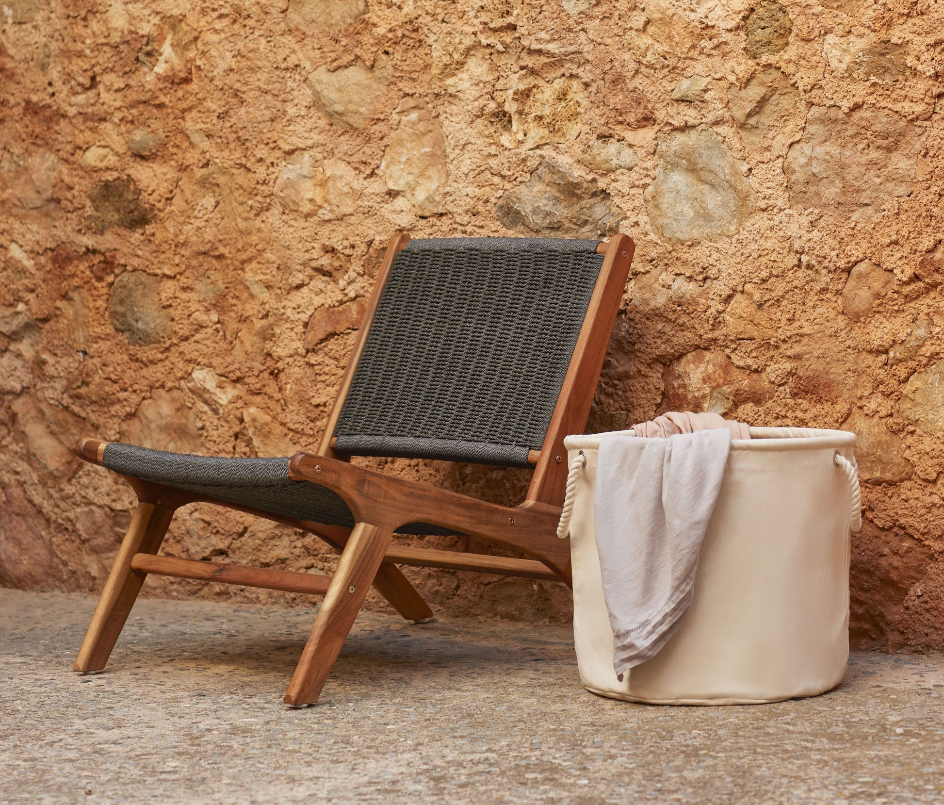 Panier en coton canvas