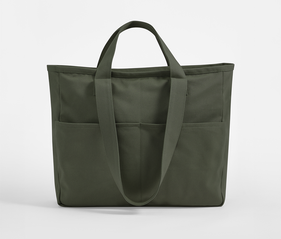 Sac Shopping Poche Cargo - Olive Green