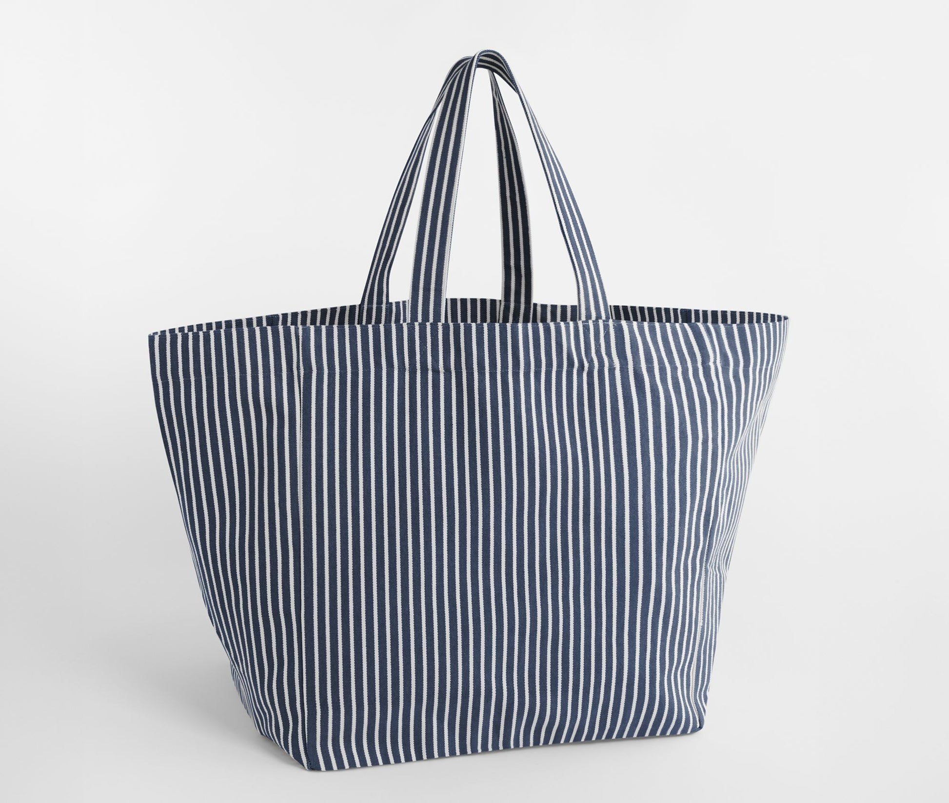 Grand Sac de Plage Rayé - Navy Stripe