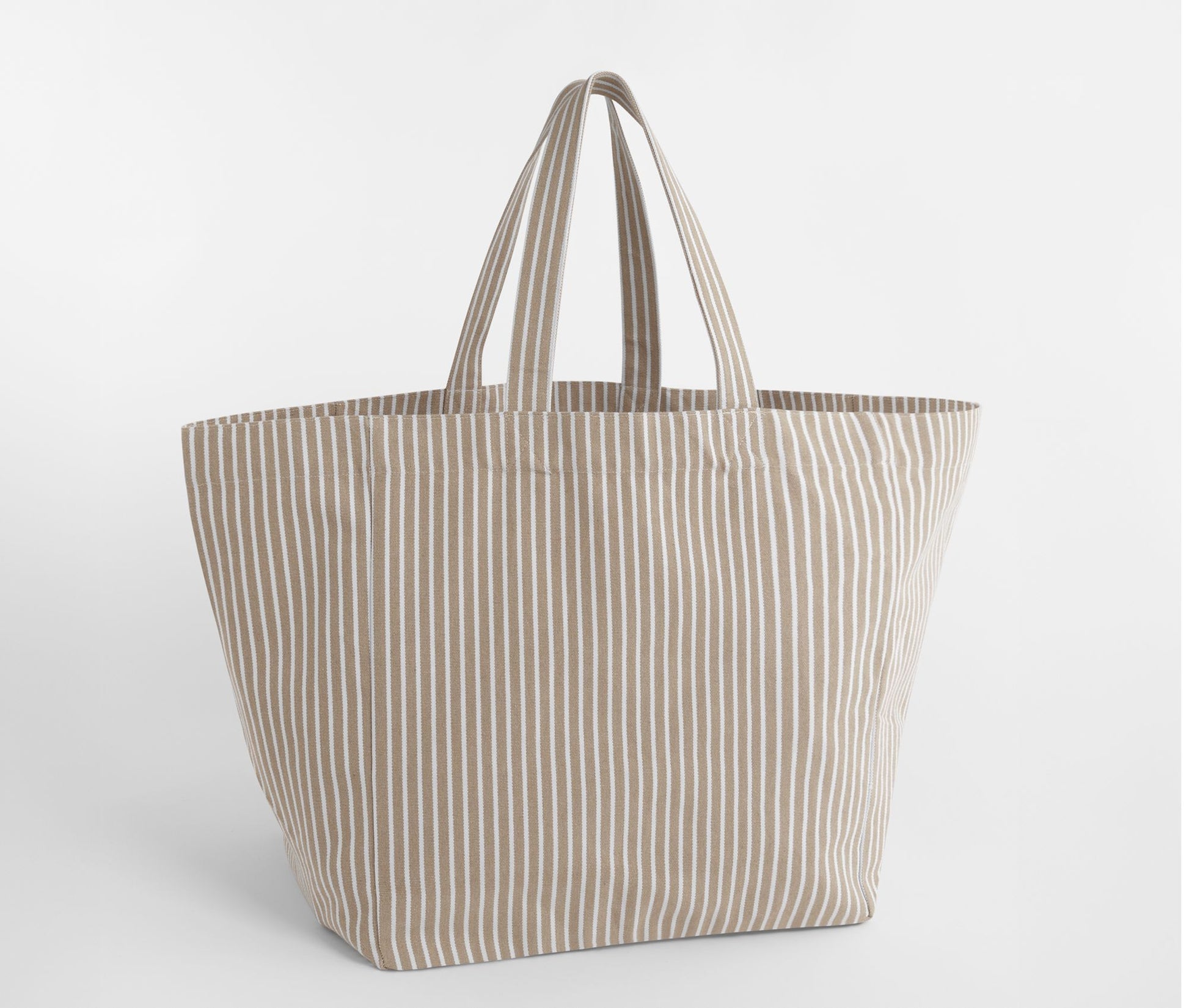 Grand Sac de Plage Rayé - Biscuit Stripe