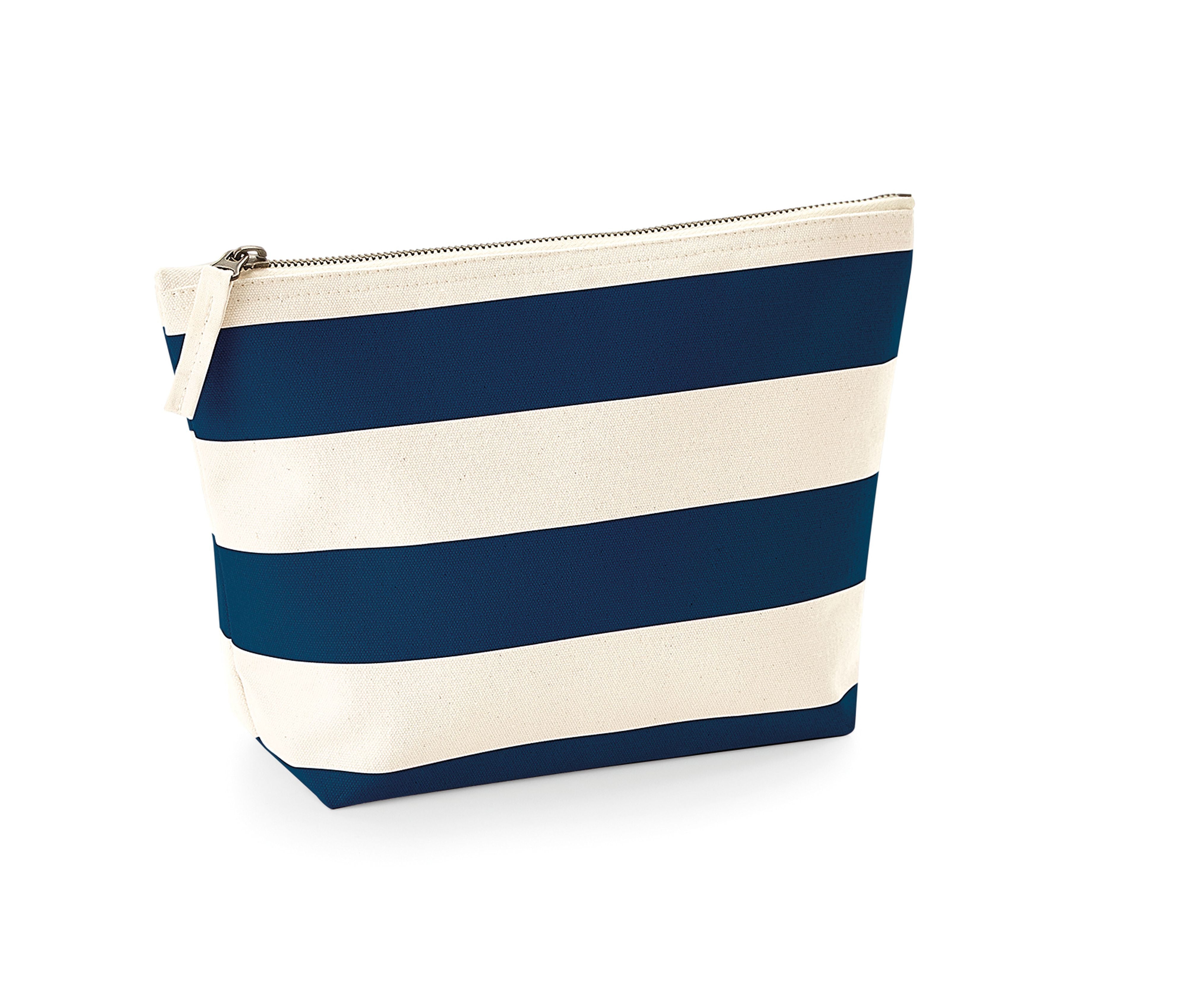 Pochette Avec Soufflet Nautical - Natural/navy