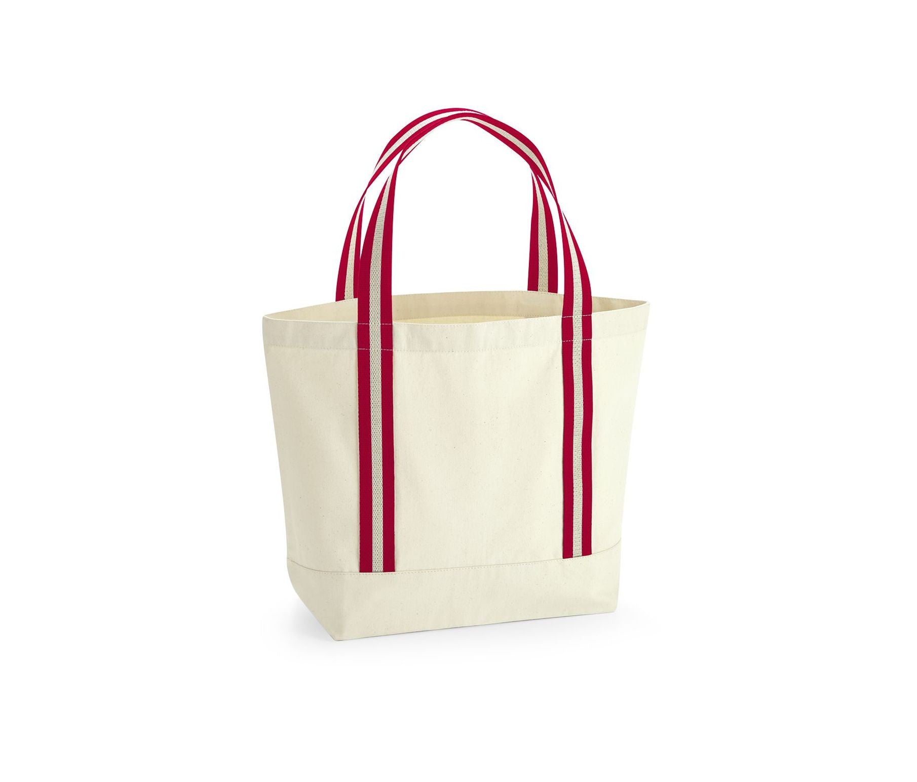 Sac de Plage en Coton Organique - Natural / Classic Red
