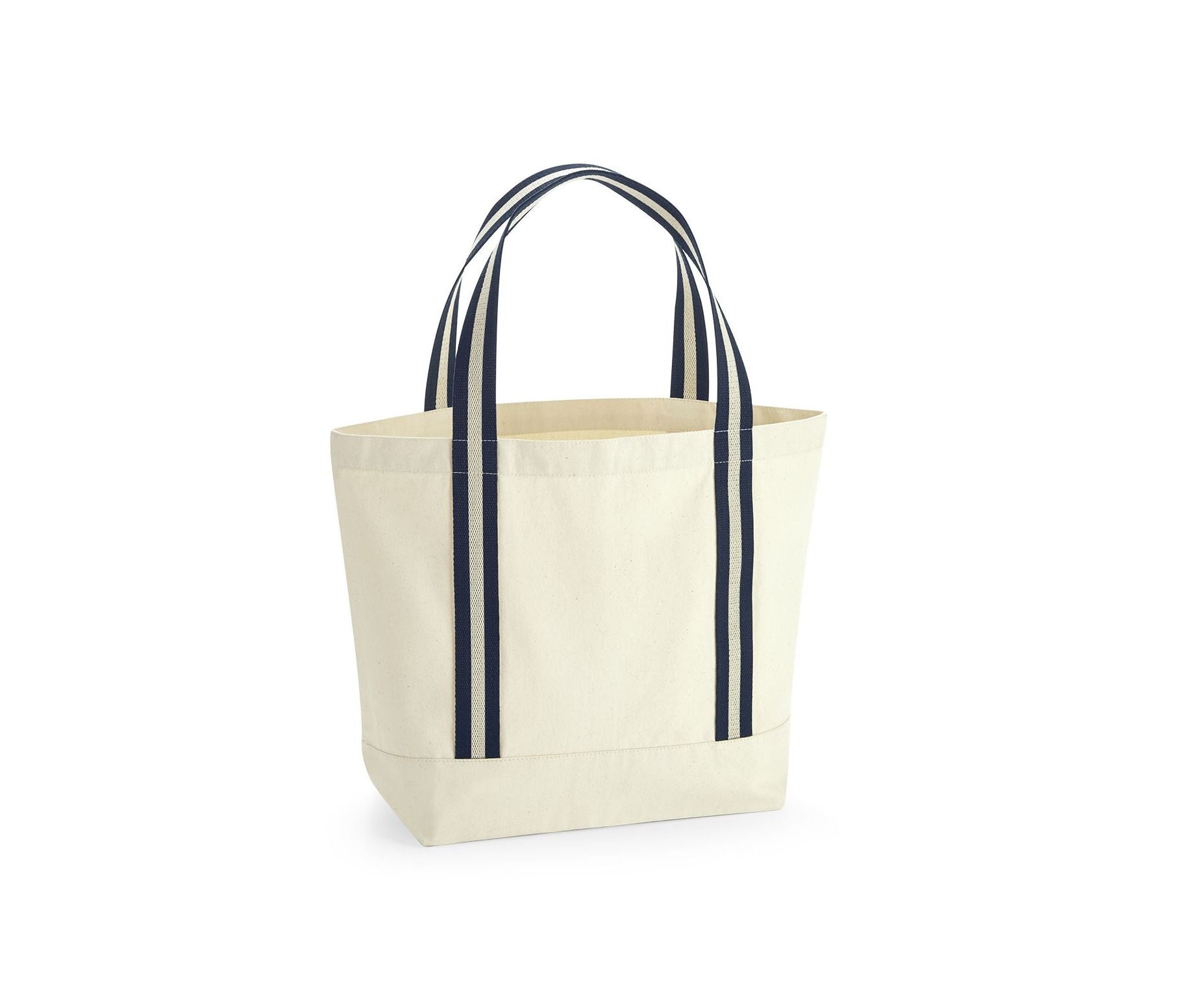 Sac de Plage en Coton Organique - Natural / French Navy