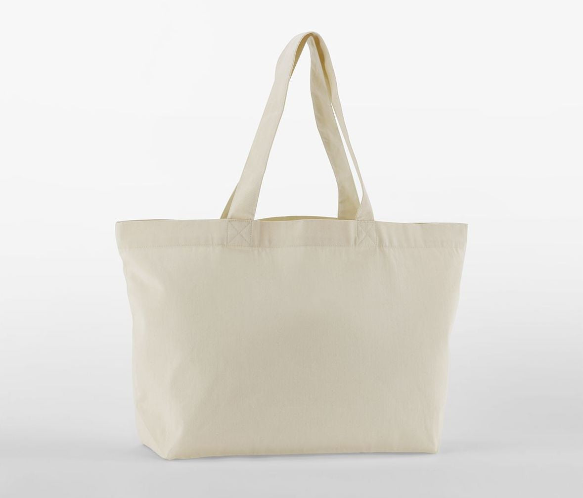 Grand Sac Shopping en Coton Organique Sergé - Natural