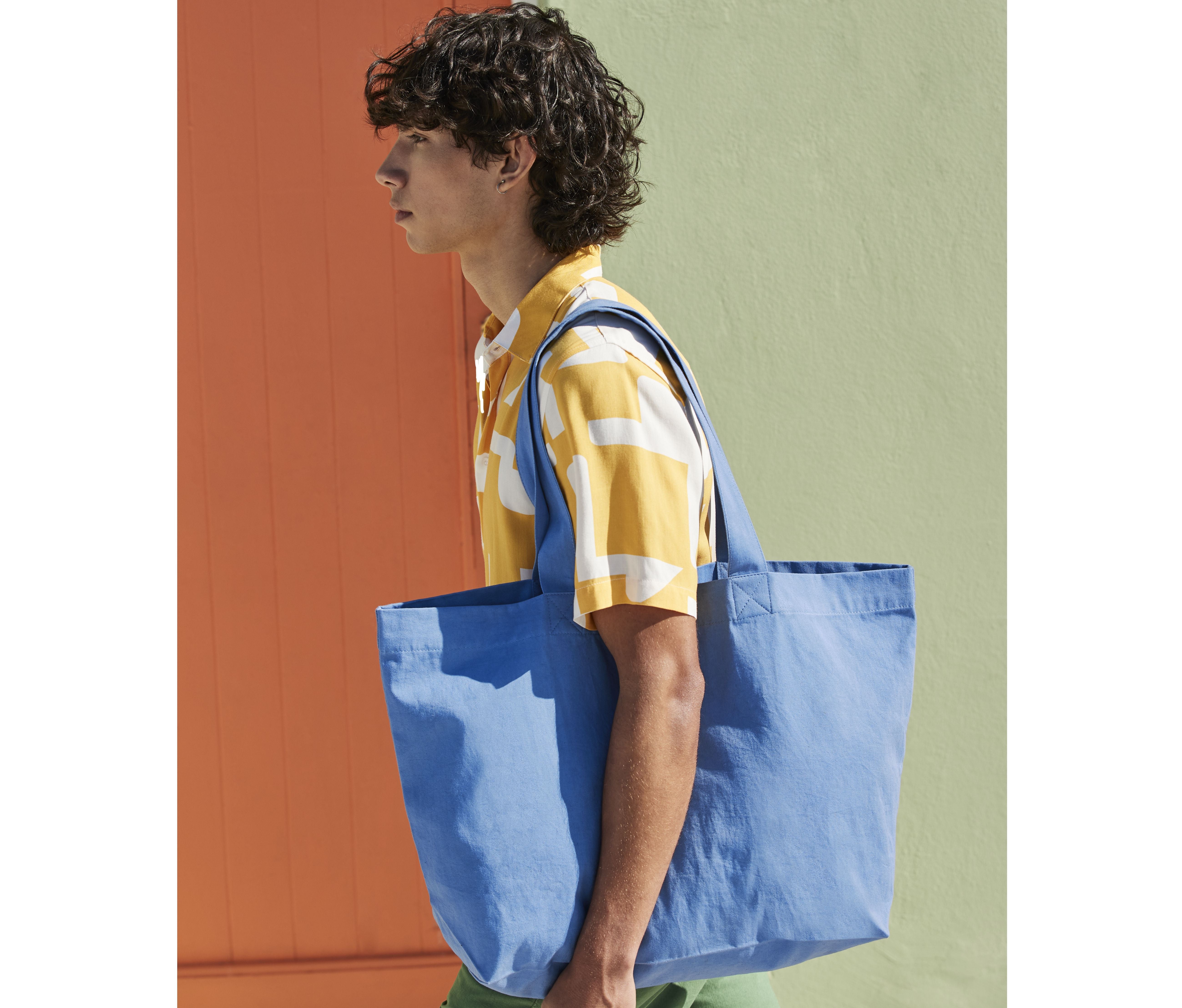 Grand sac shopping en coton organique sergé