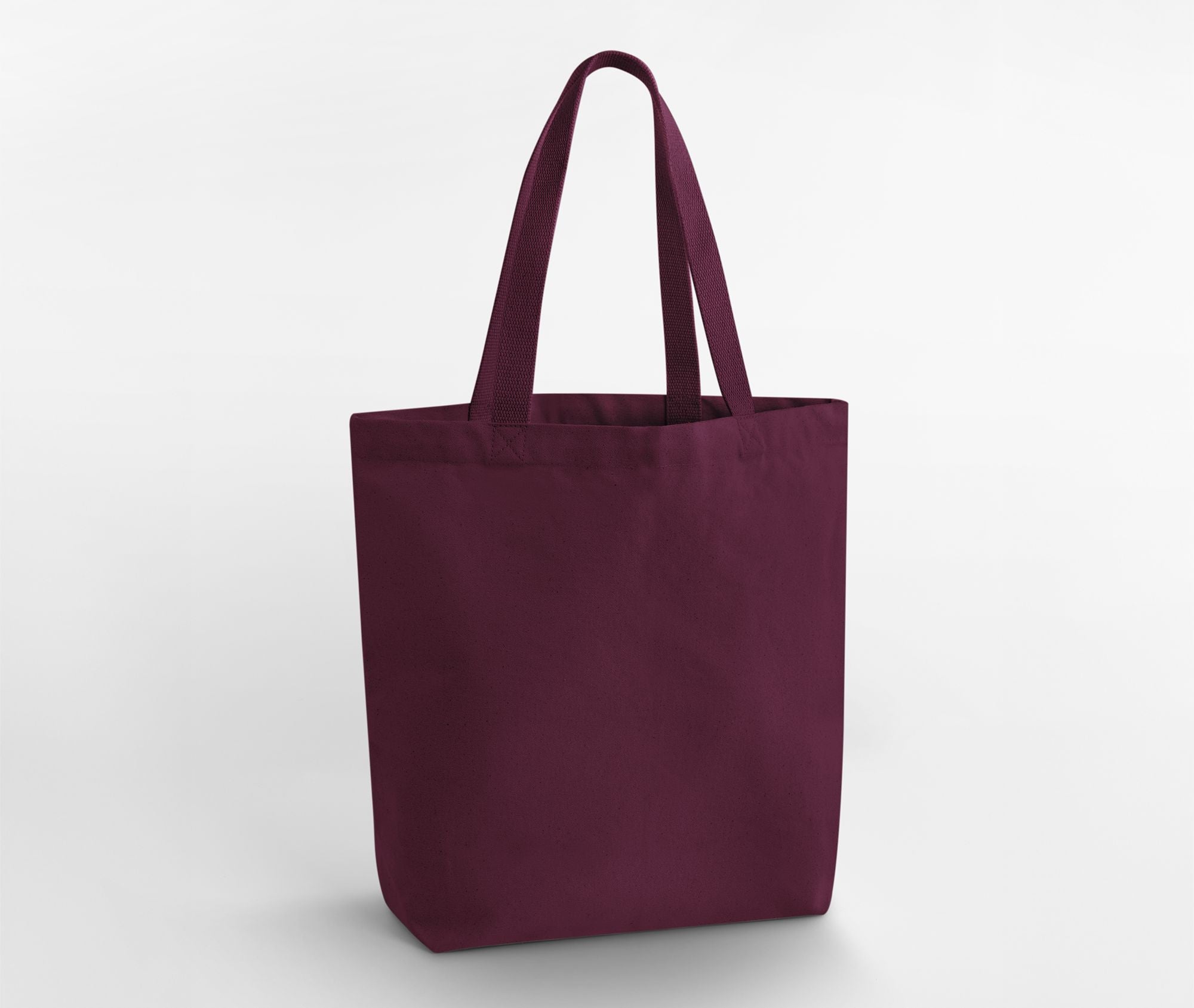 Sac Shopping en Coton Lourd - Burgundy