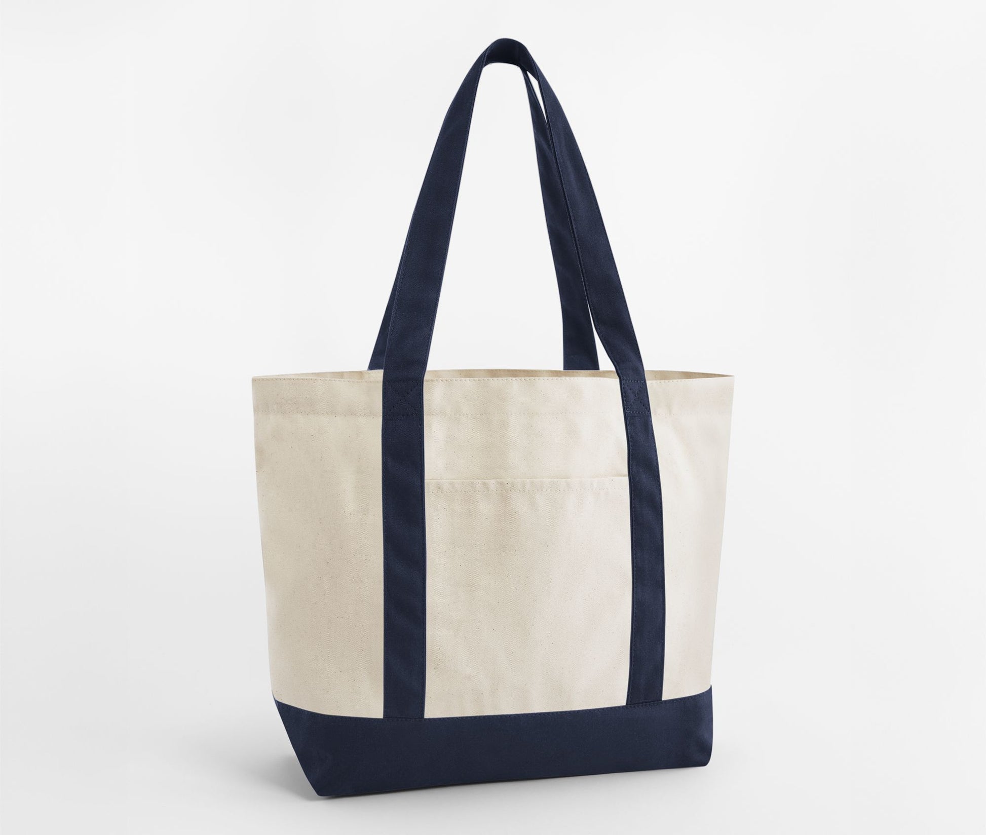 Sac Shopping en Coton Organique - Natural/french Navy