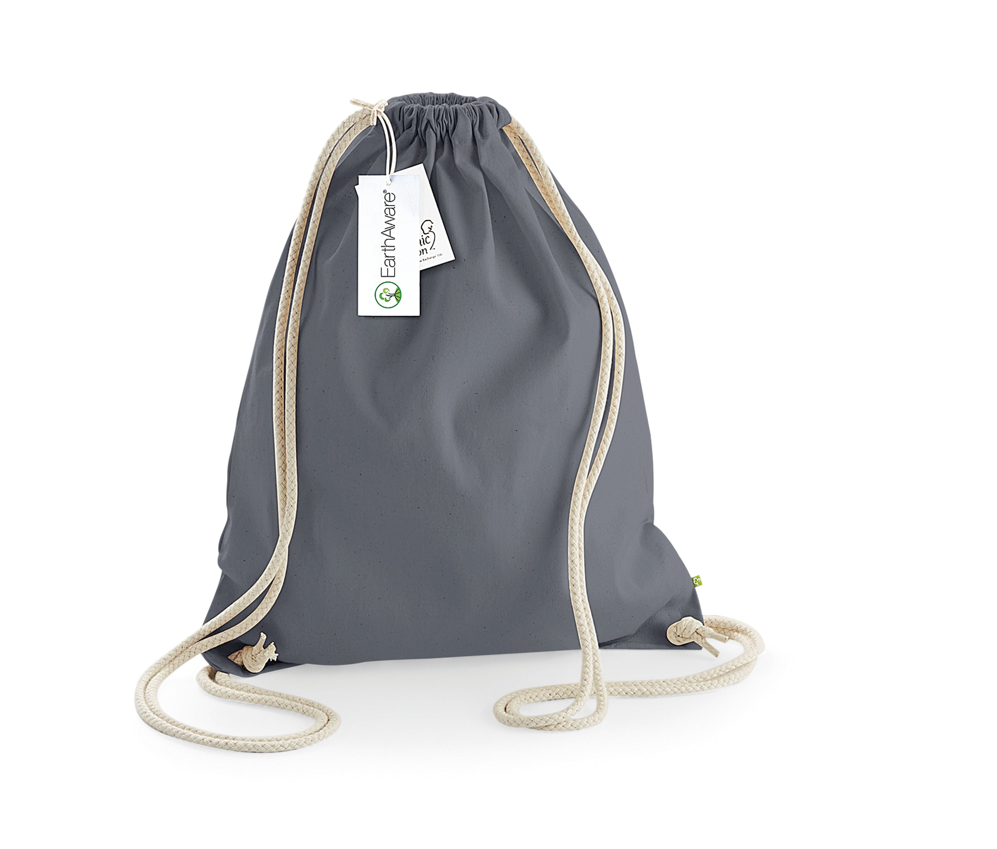 Sac de Gym en Coton Organique - Graphite Grey