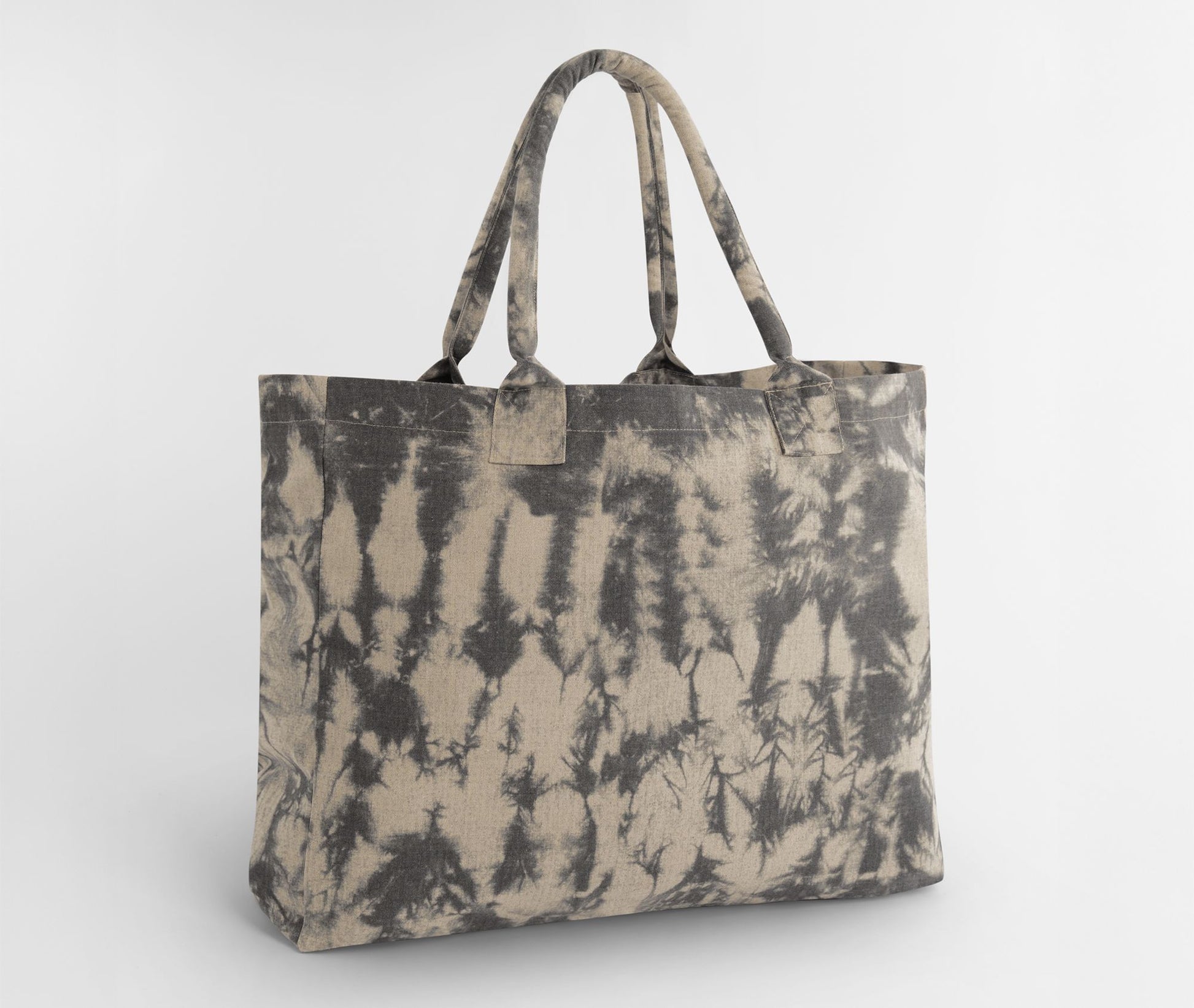 Sac Shopping en Toile Tie-Dye - Sand Black Tie Dye