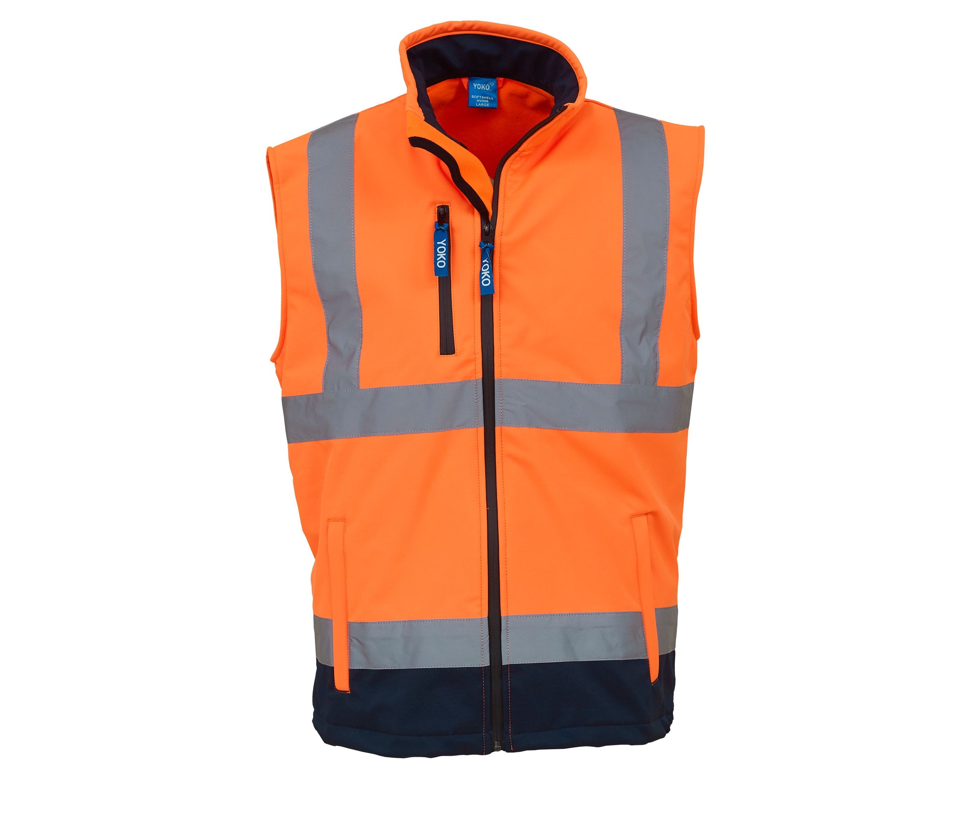 Bodywarmer Softshell Haute Visibilité - Hi Vis Orange/navy