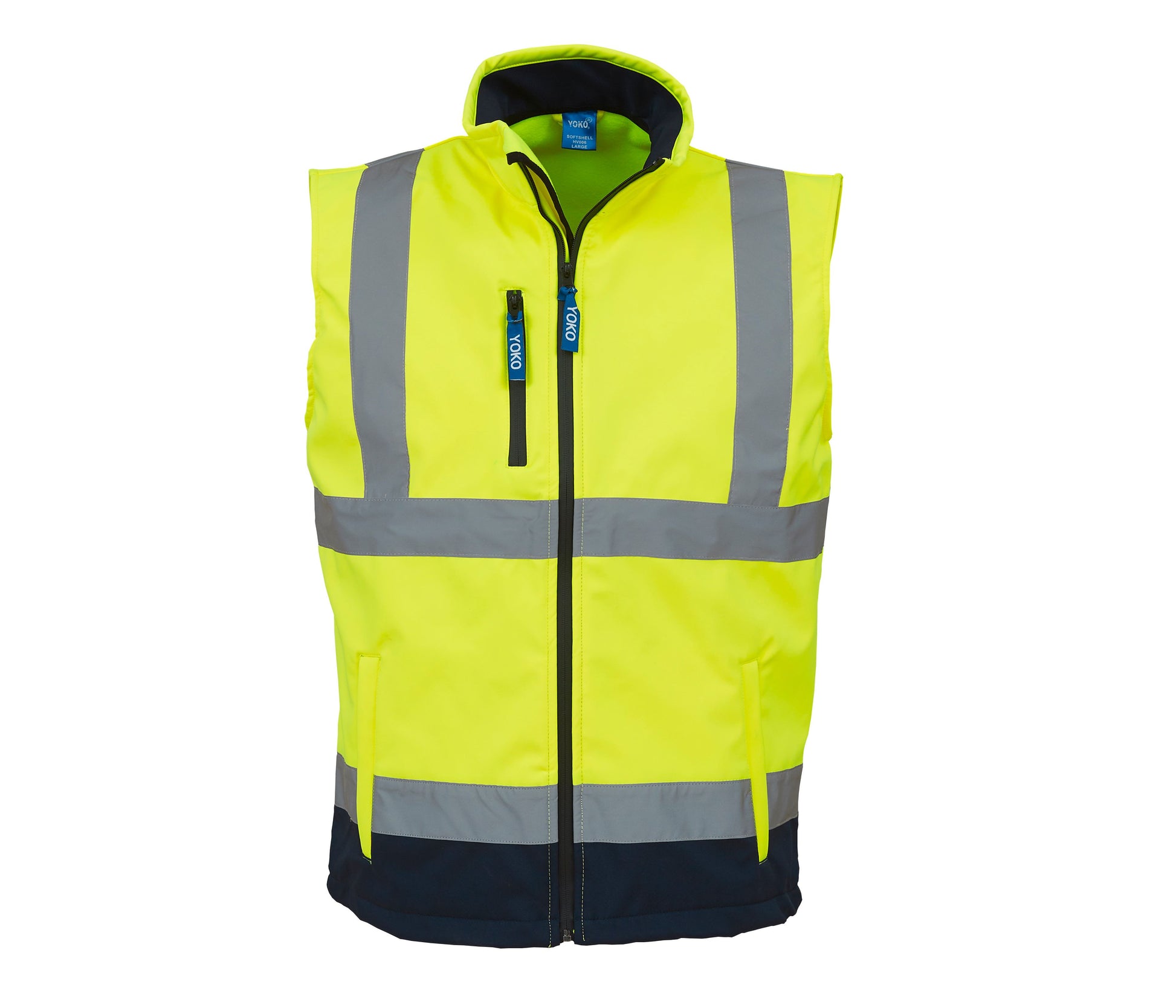 Bodywarmer Softshell Haute Visibilité - Hi Vis Yellow/navy